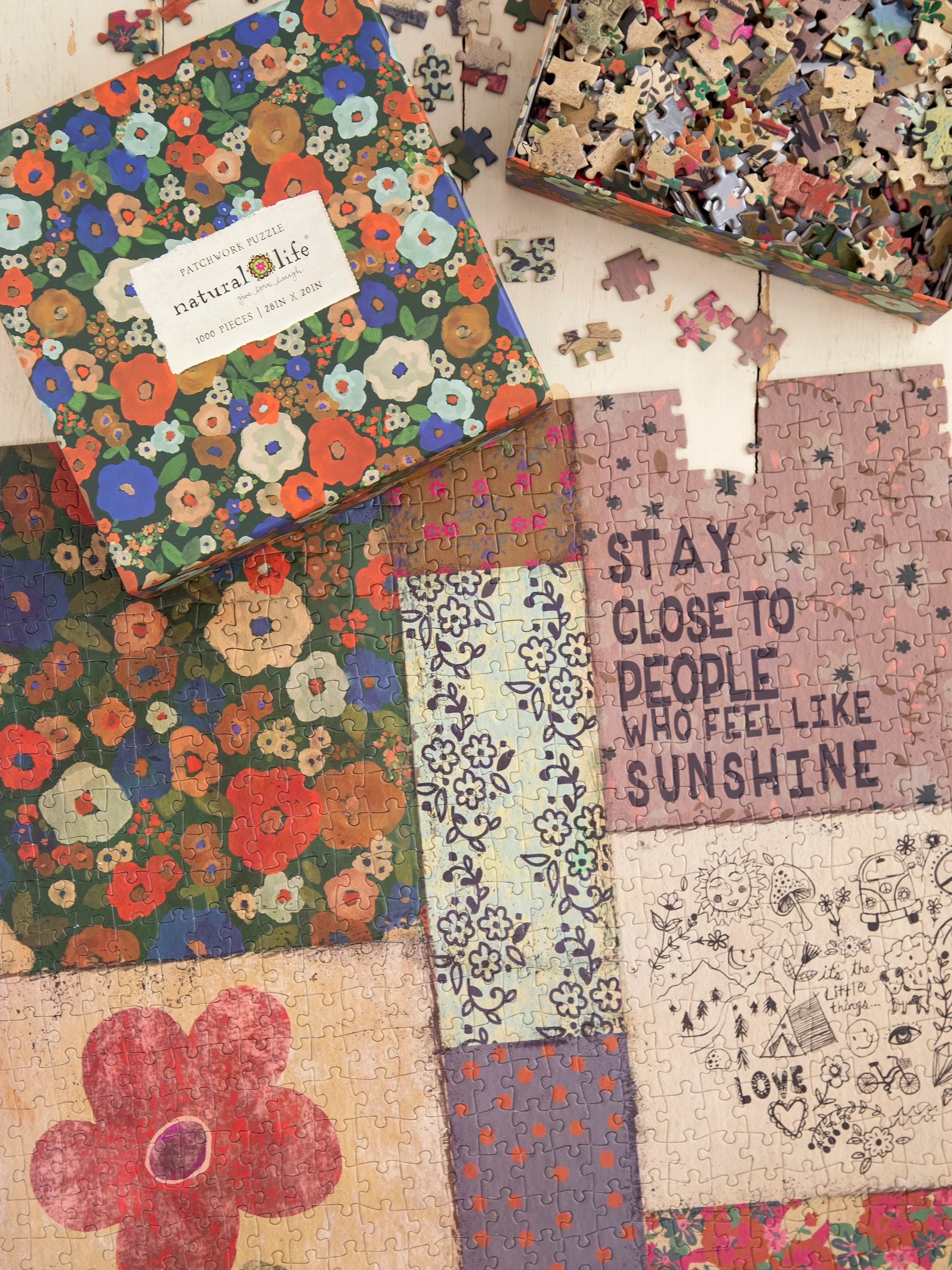 1,000 Piece Puzzle - Patchwork Be Happy