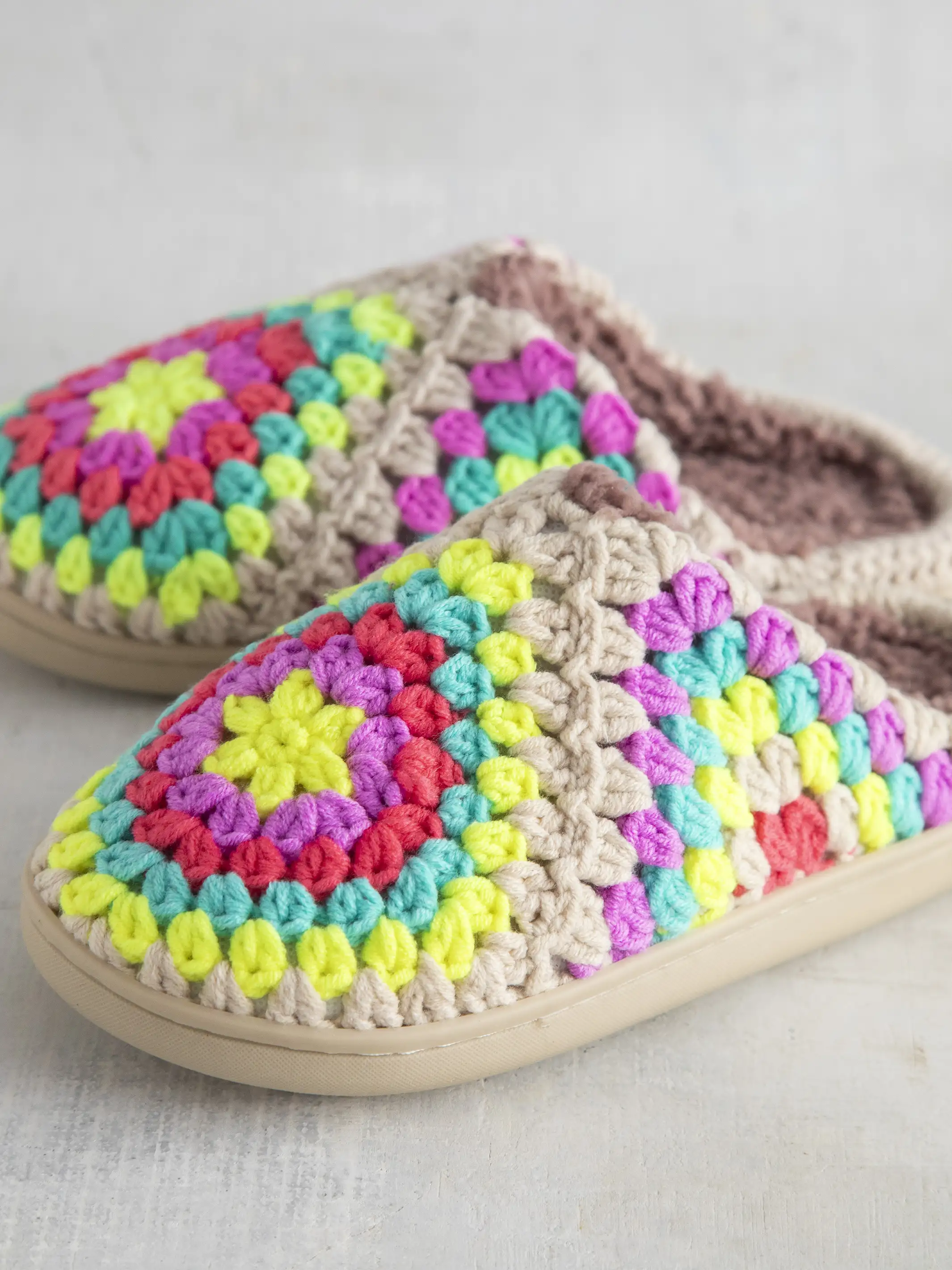 Crochet Slipper - Cream