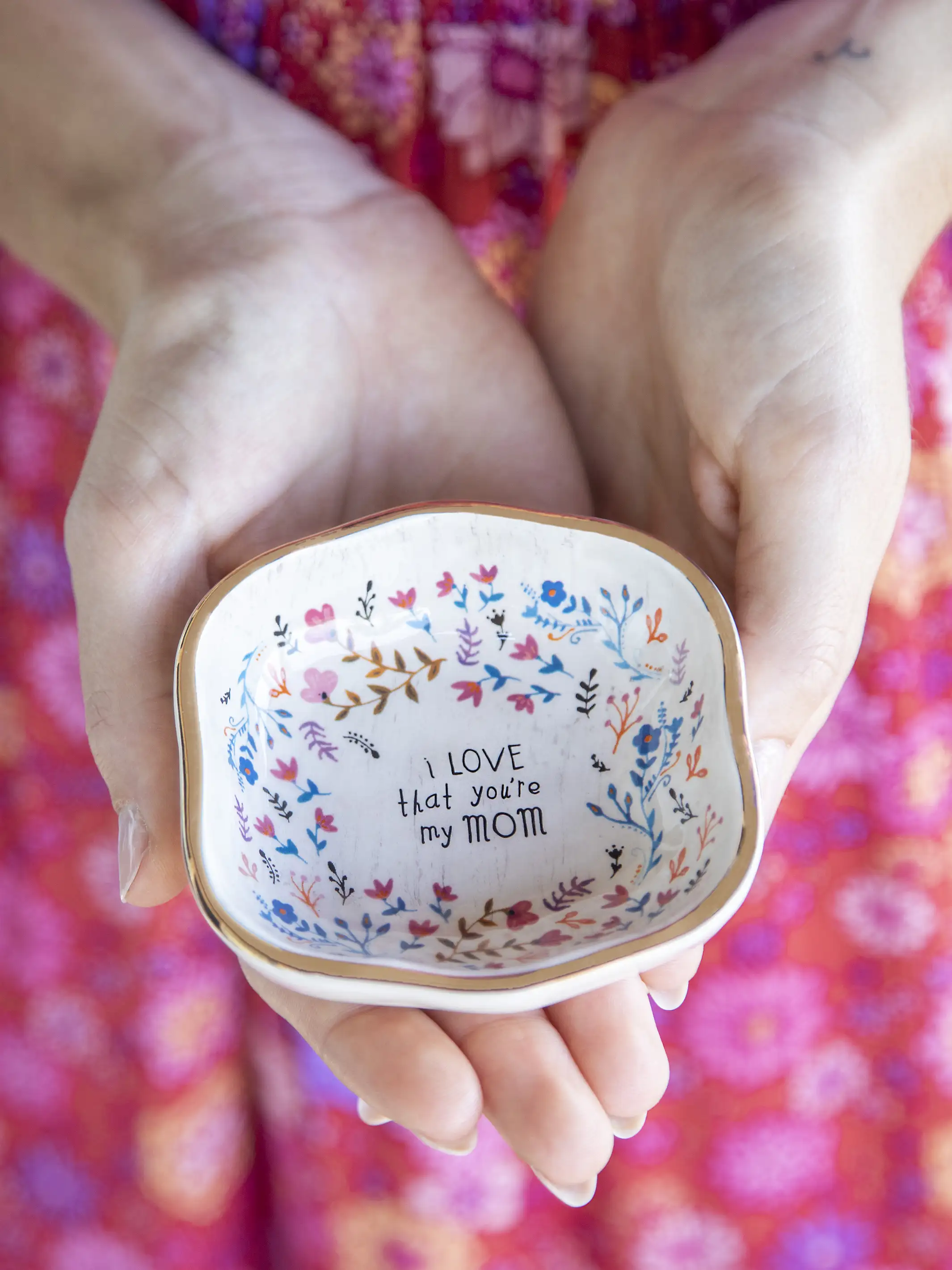 Antiqued Trinket Bowl - Mom
