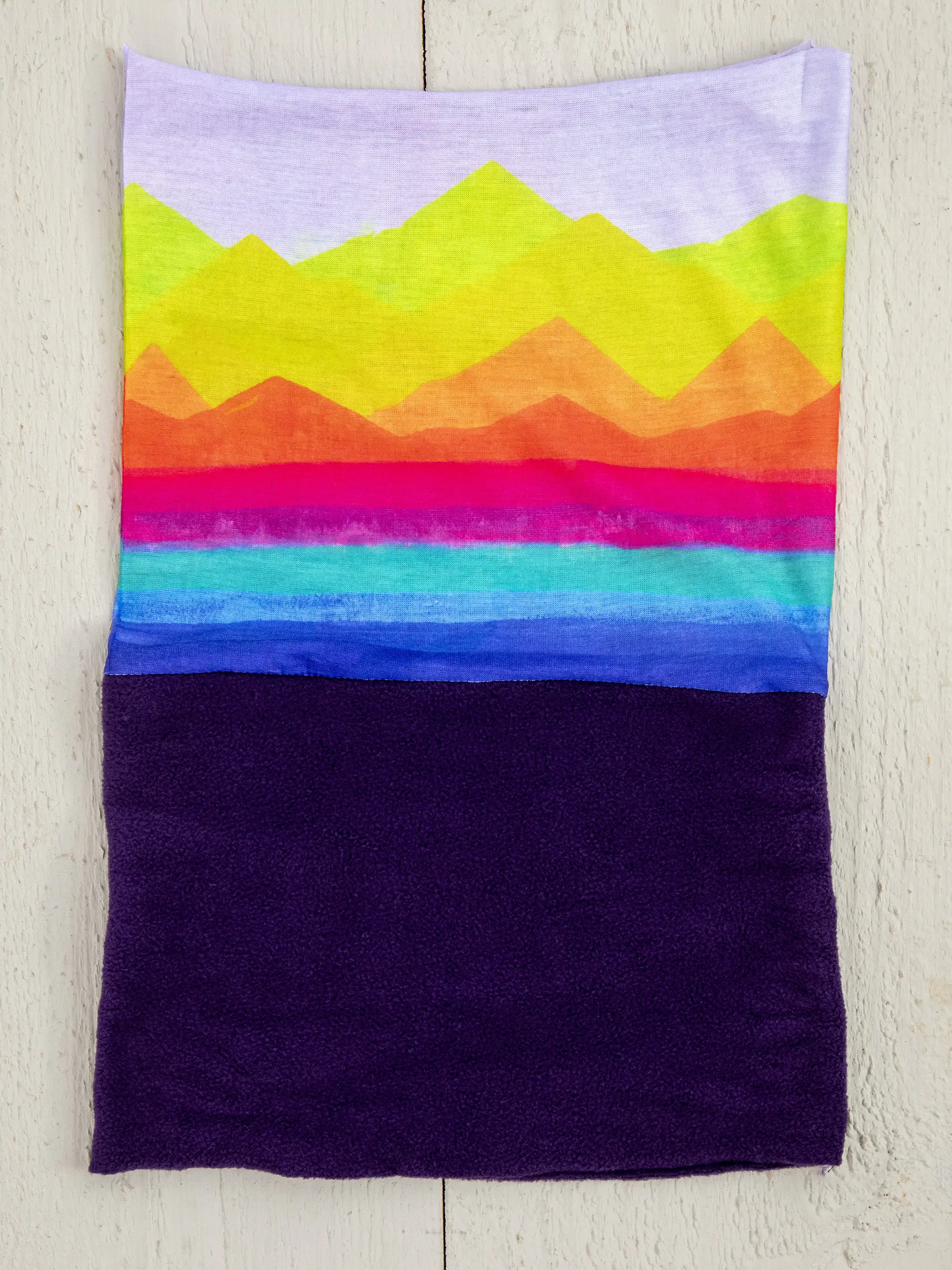Fleece Boho Bandeau Headband - Mountain Range
