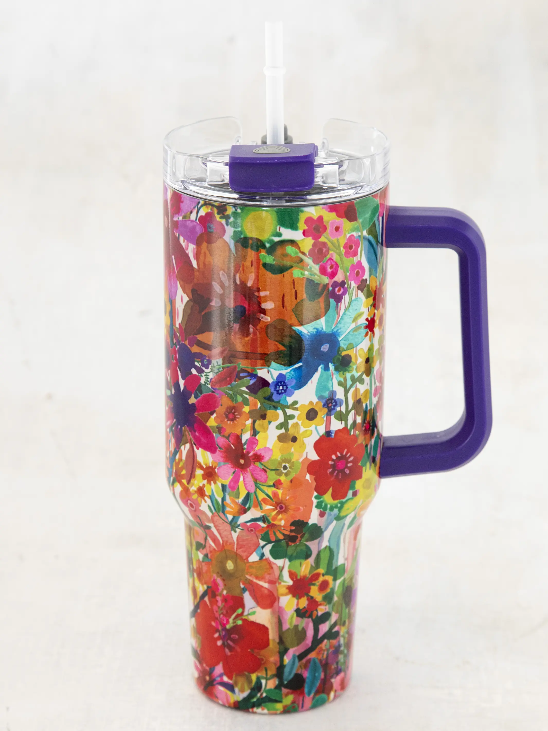 Mega 40oz Tumbler - Bright Floral Garden