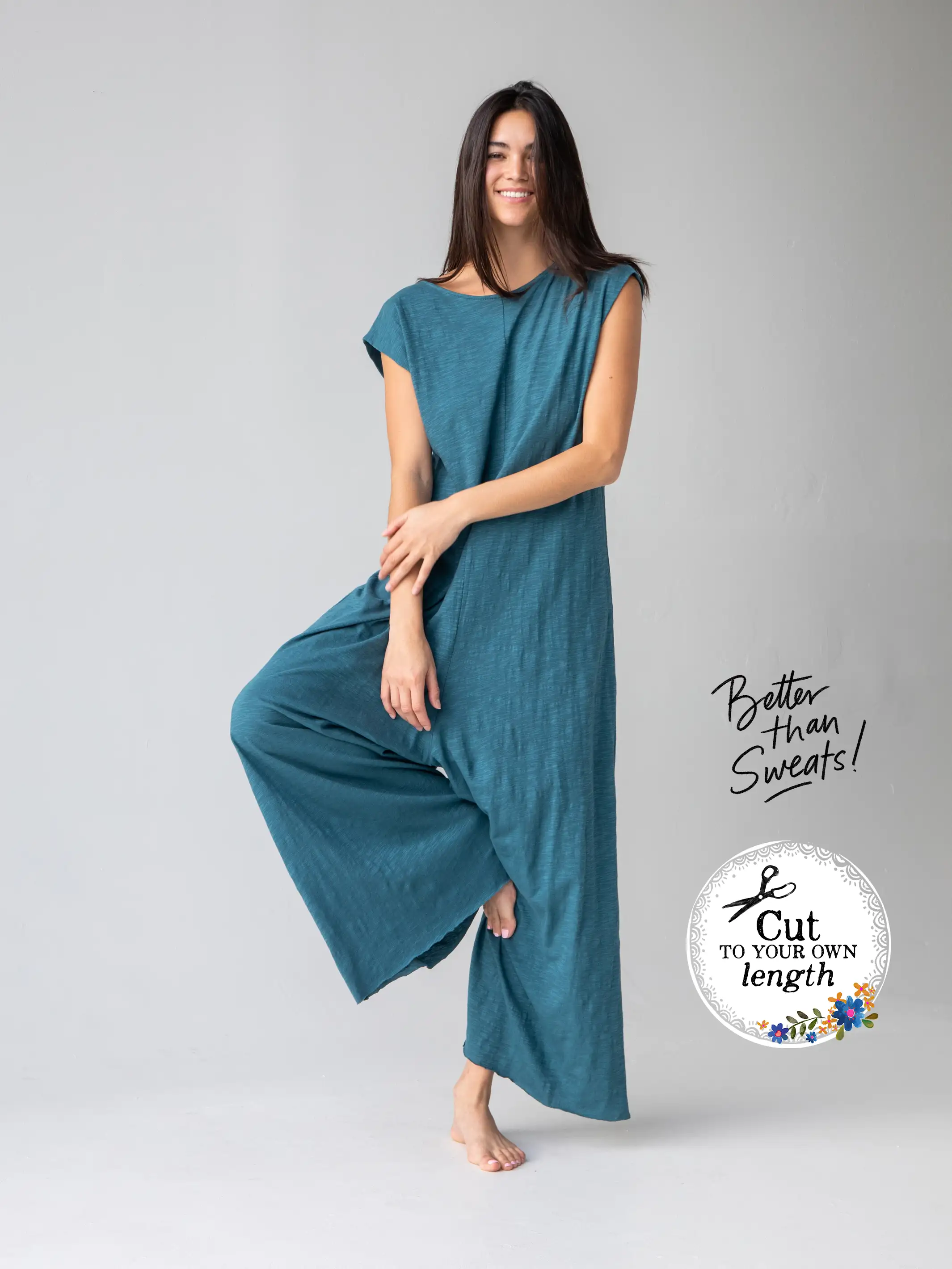 Dylan Reversible Knit Jumpsuit - Teal