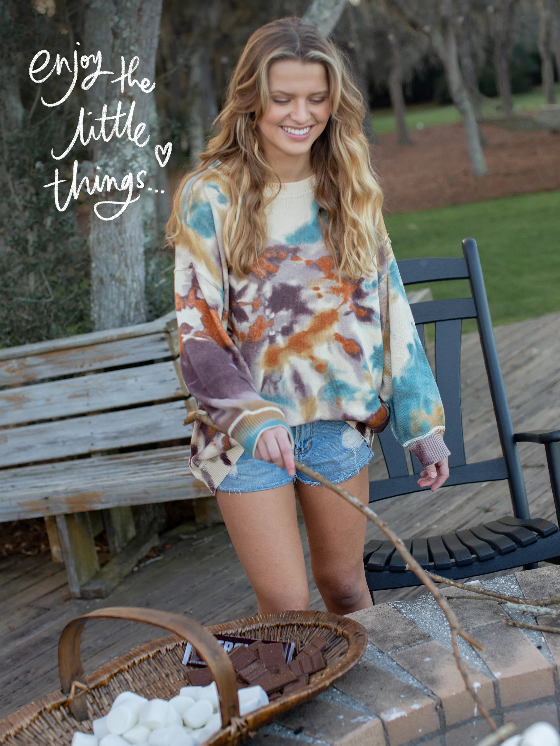 Taylor Oversized Sweater - Sunset Tie-Dye