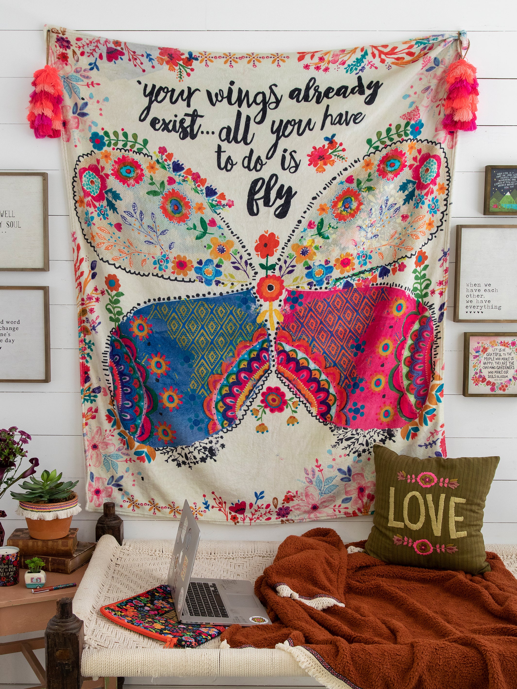 Cozy Throw Blanket - Your Wings Exist