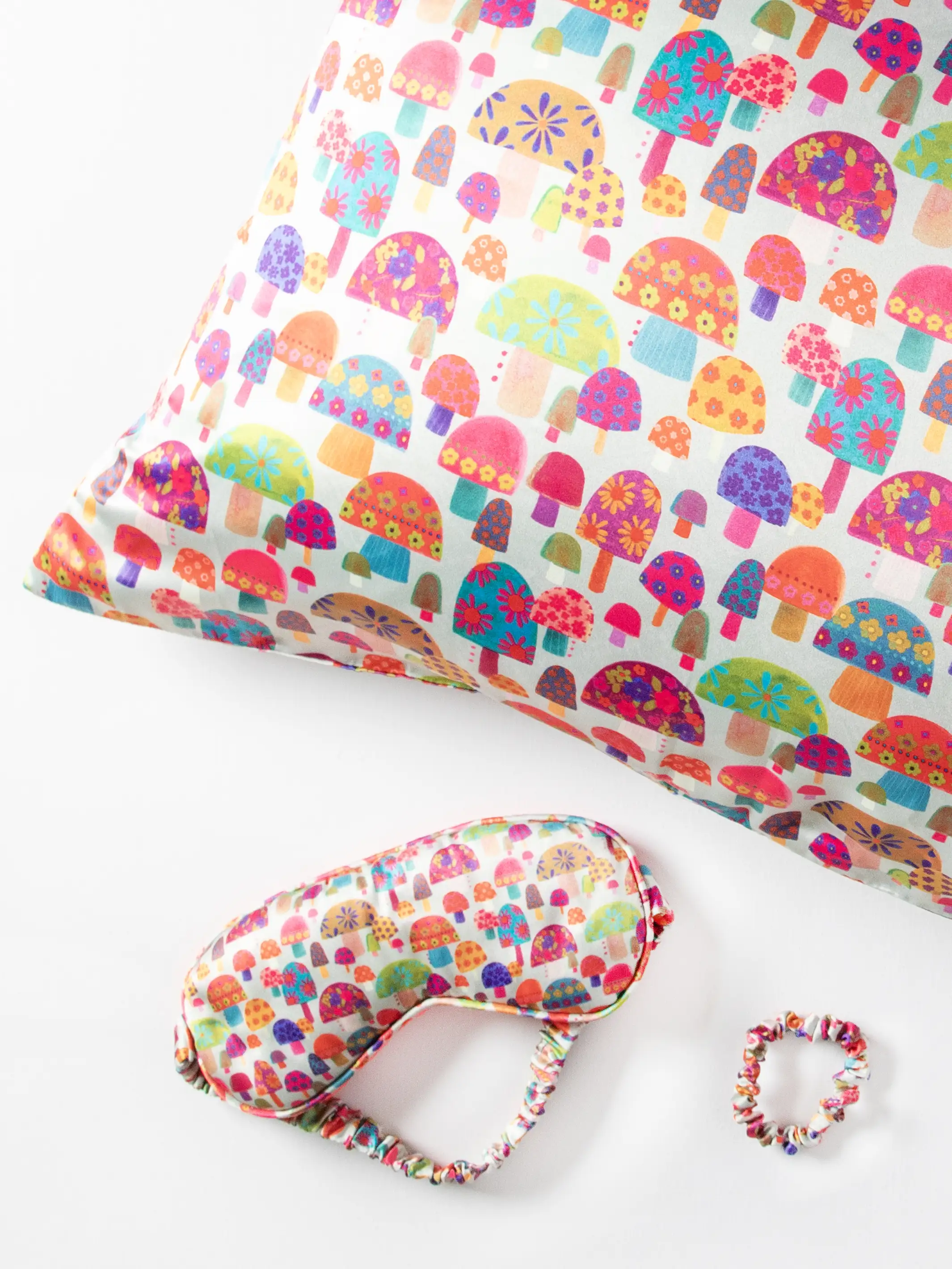 Satin Sleep Set - Mushroom Garden
