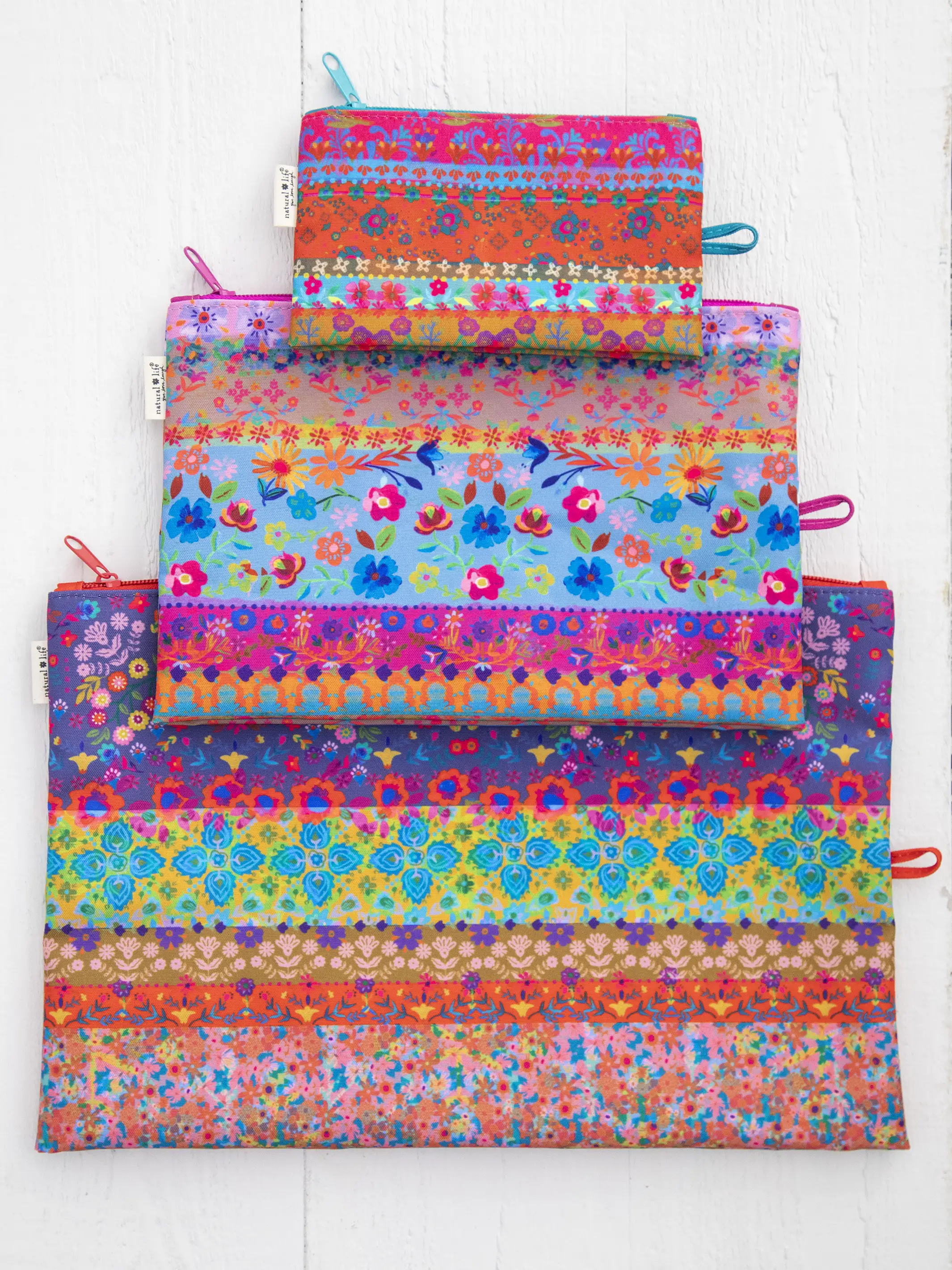 Anything & Everything Pouch Set - Border Print