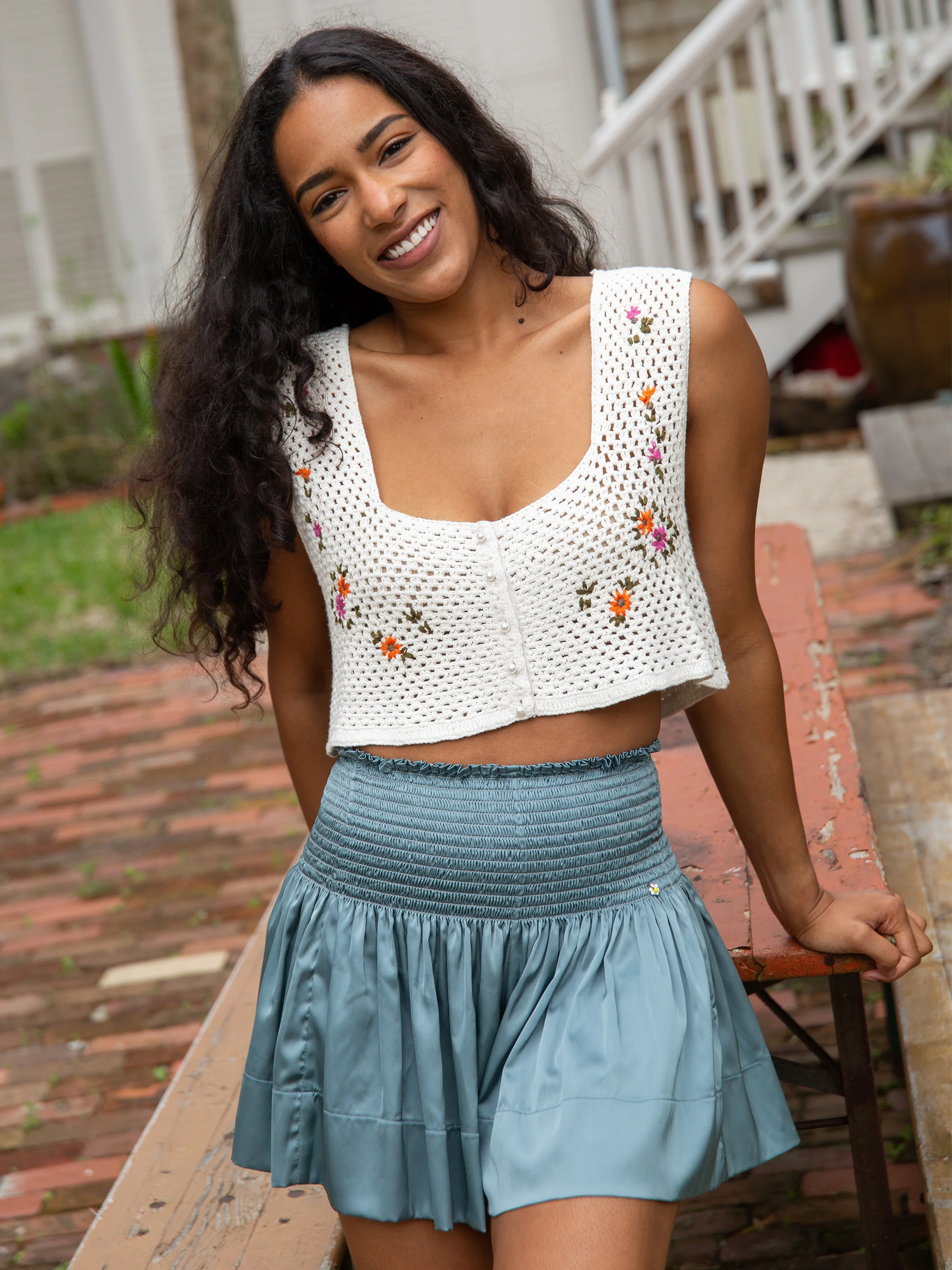Daisy Skort - Seafoam