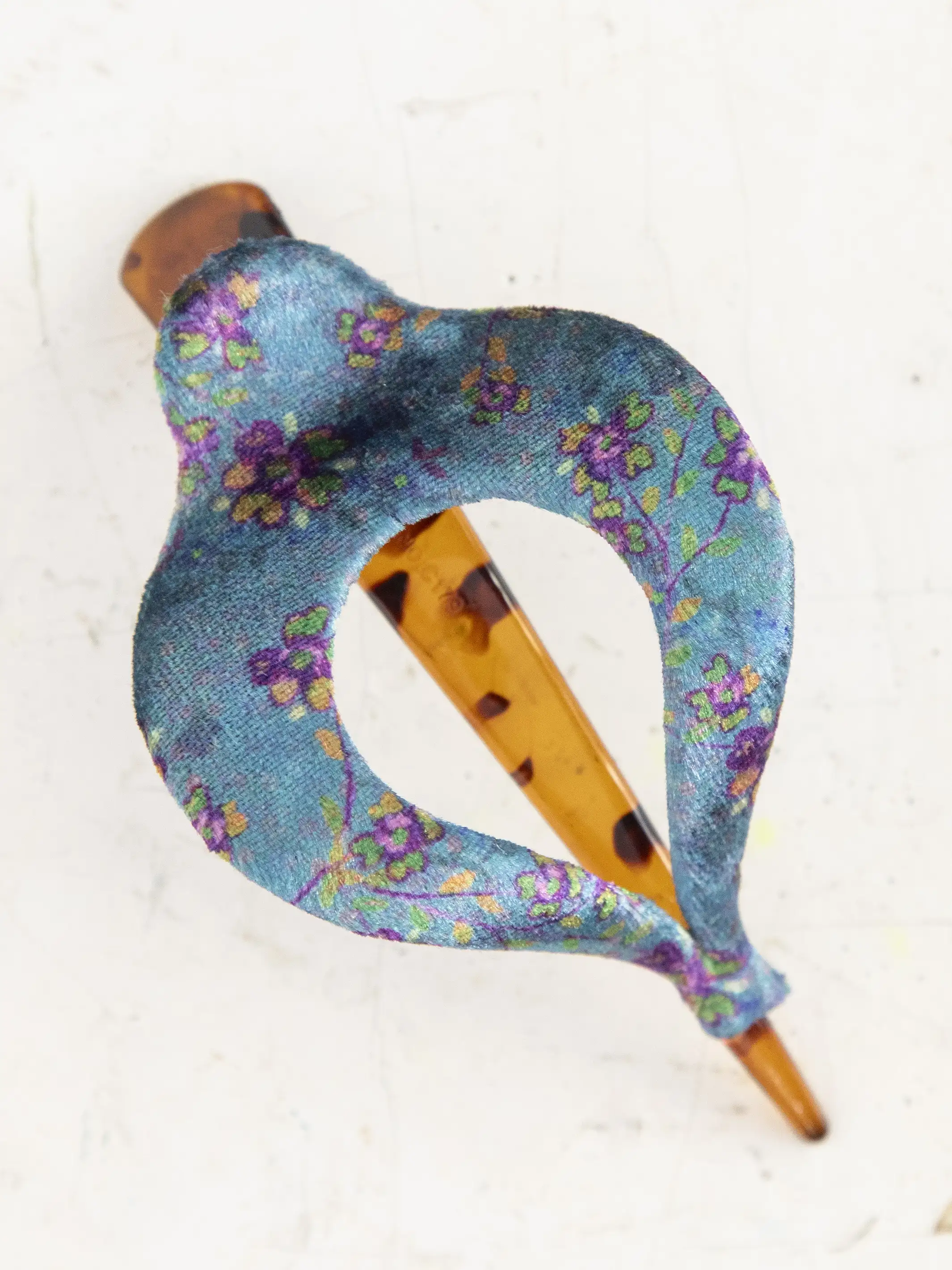 Velvet Boho Clip - Teal