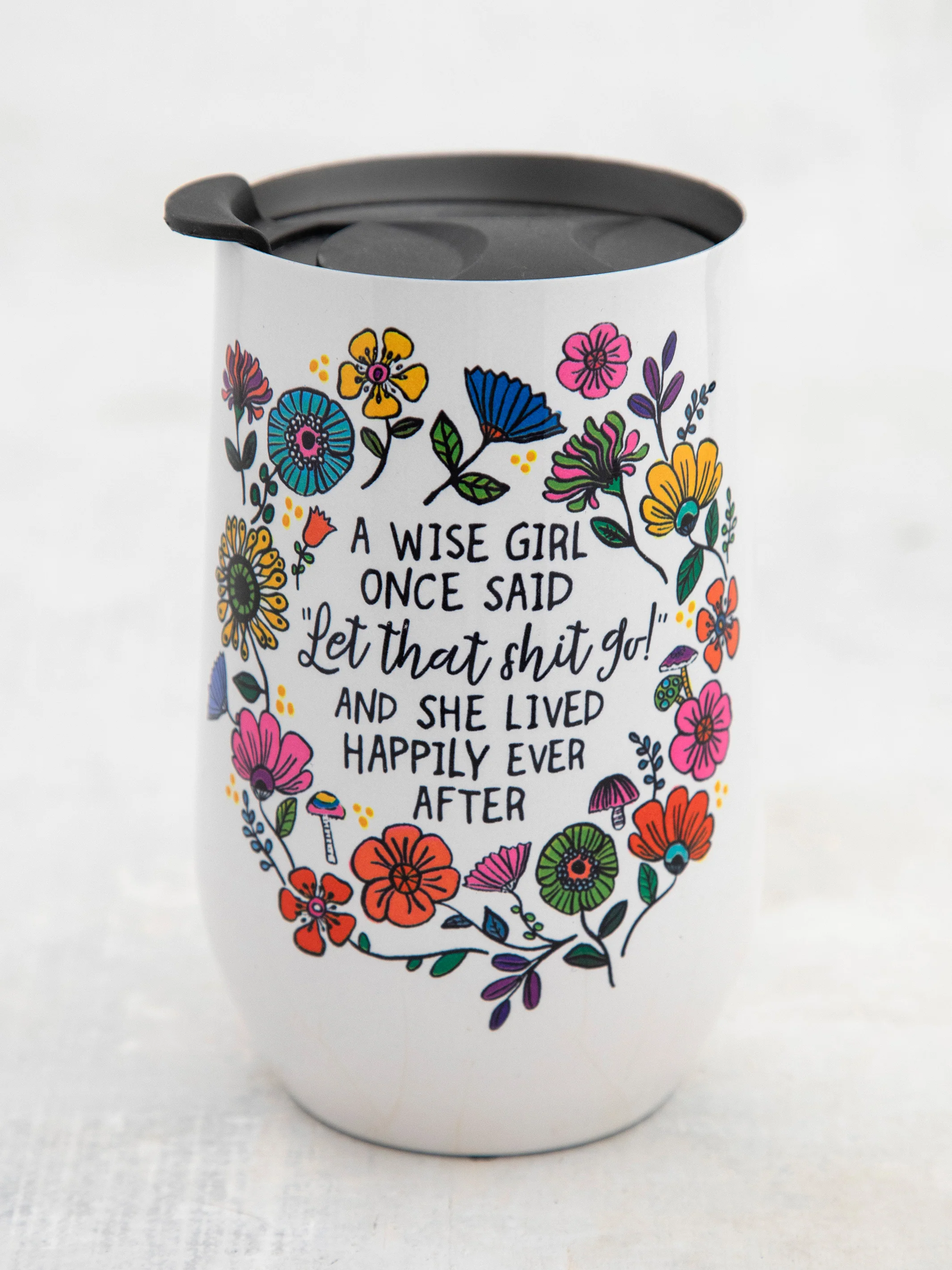 Stainless Steel Wine Tumbler - Wise Girl