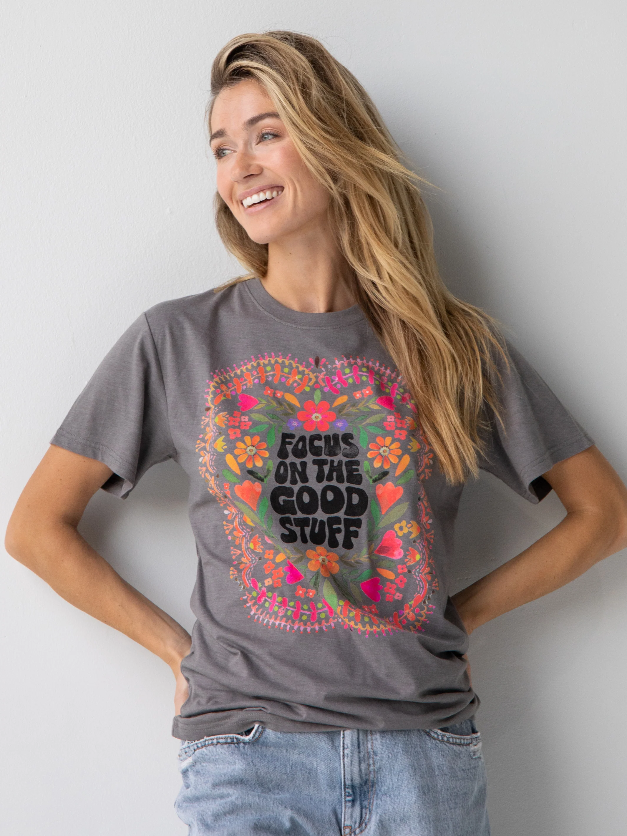 Boyfriend Tee Shirt - Focus on the Good Stuff