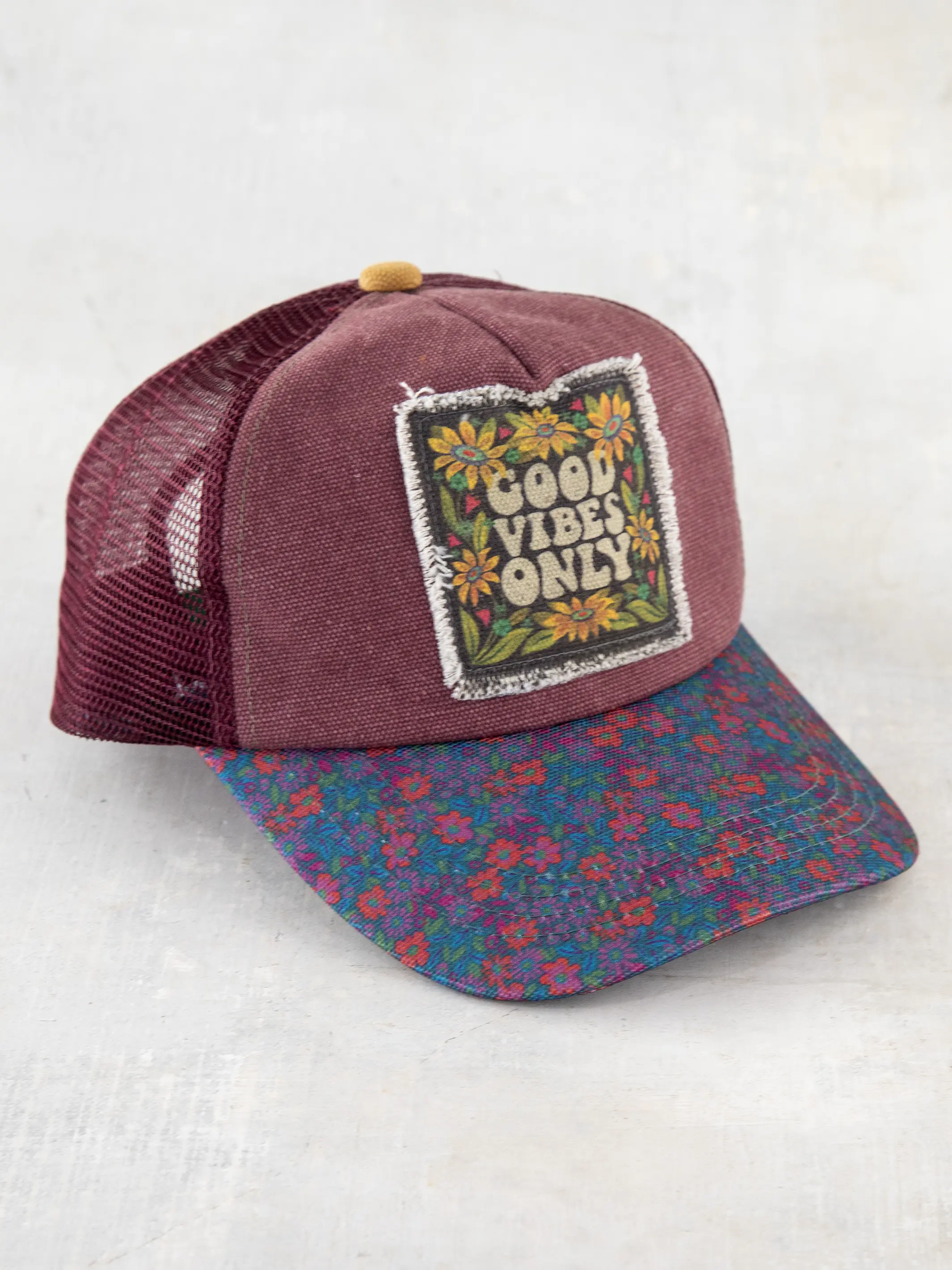 Canvas Trucker Hat - Good Vibes Only