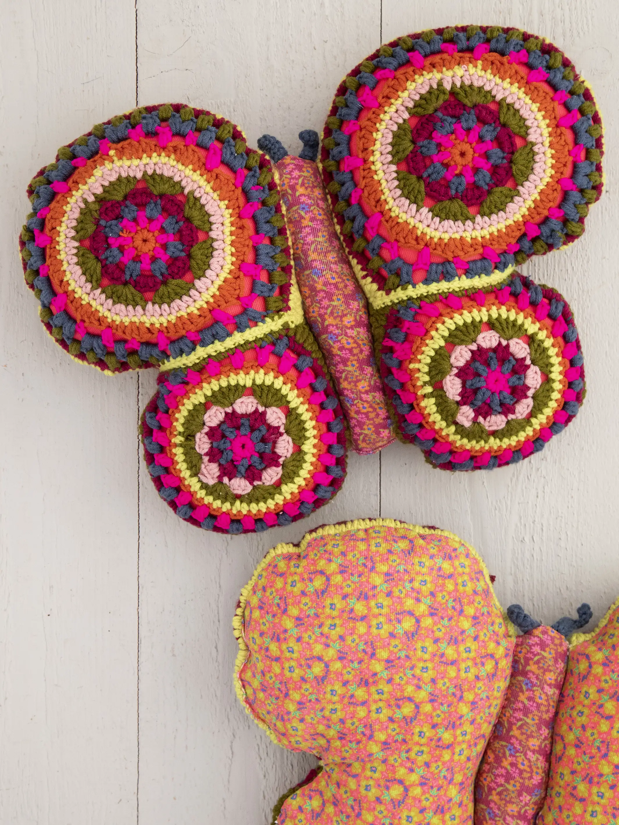 Crochet Pillow - Butterfly