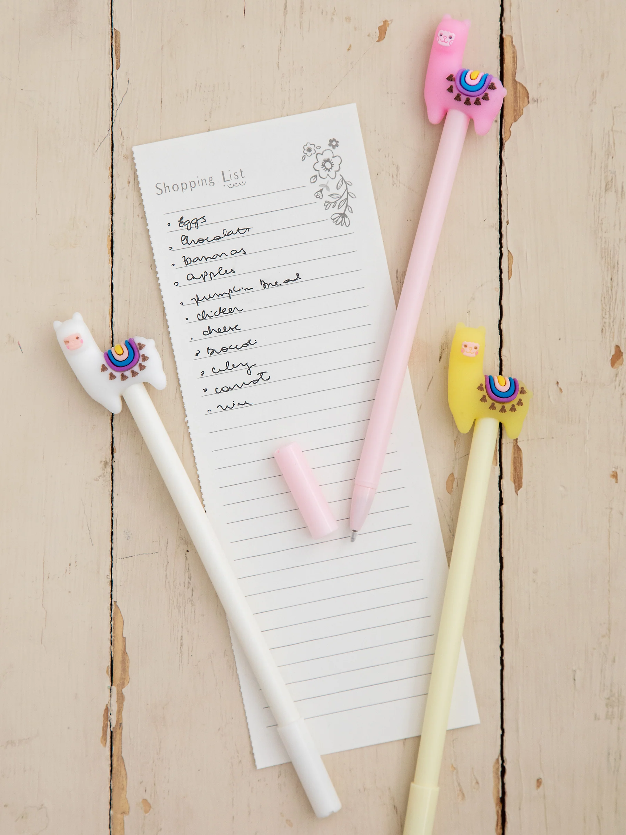 Happy Gel Ink Pens, Set of 3 - Llama