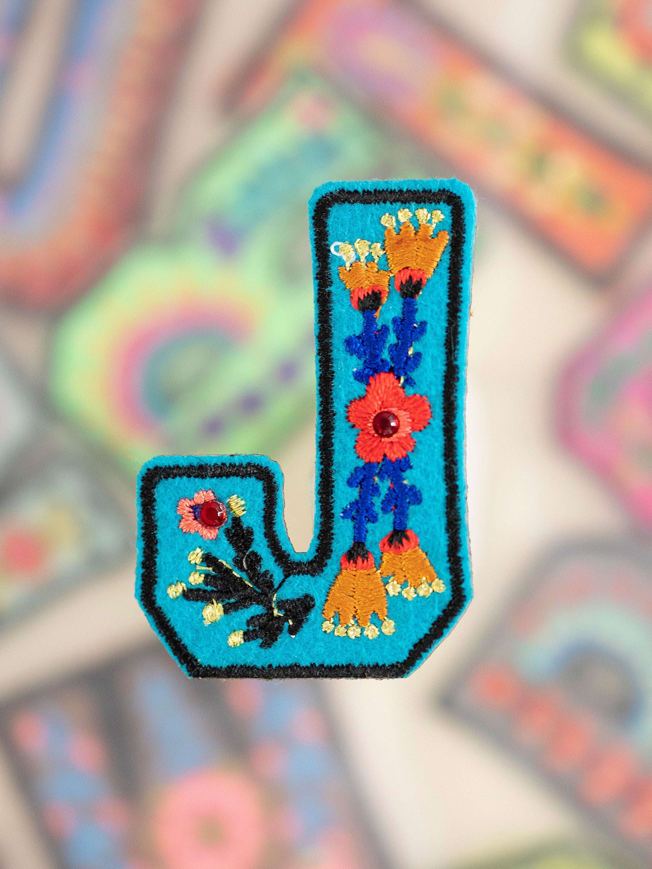 Stick-On Letter Patch - J