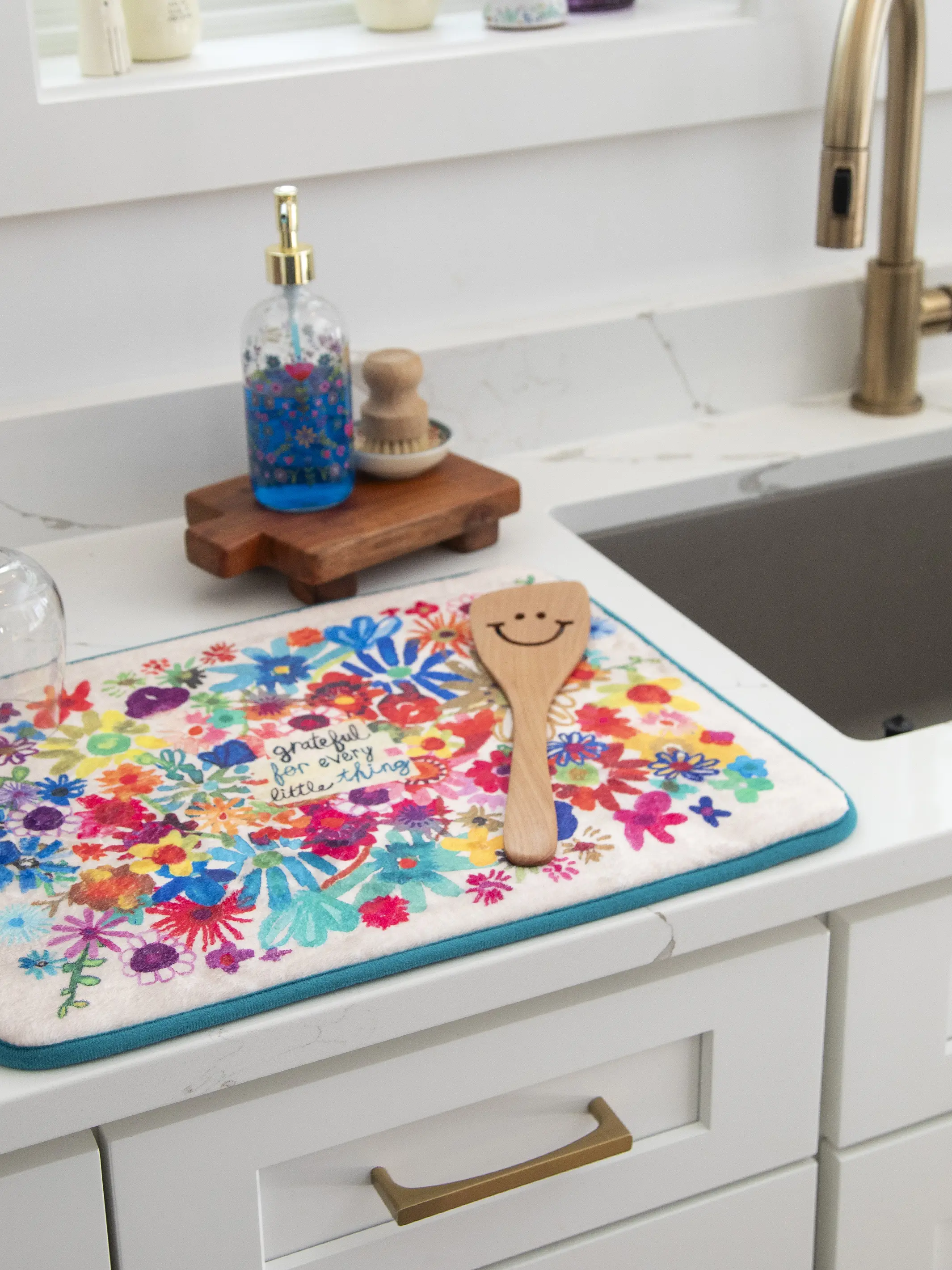 Reversible Dish Drying Mat - Grateful