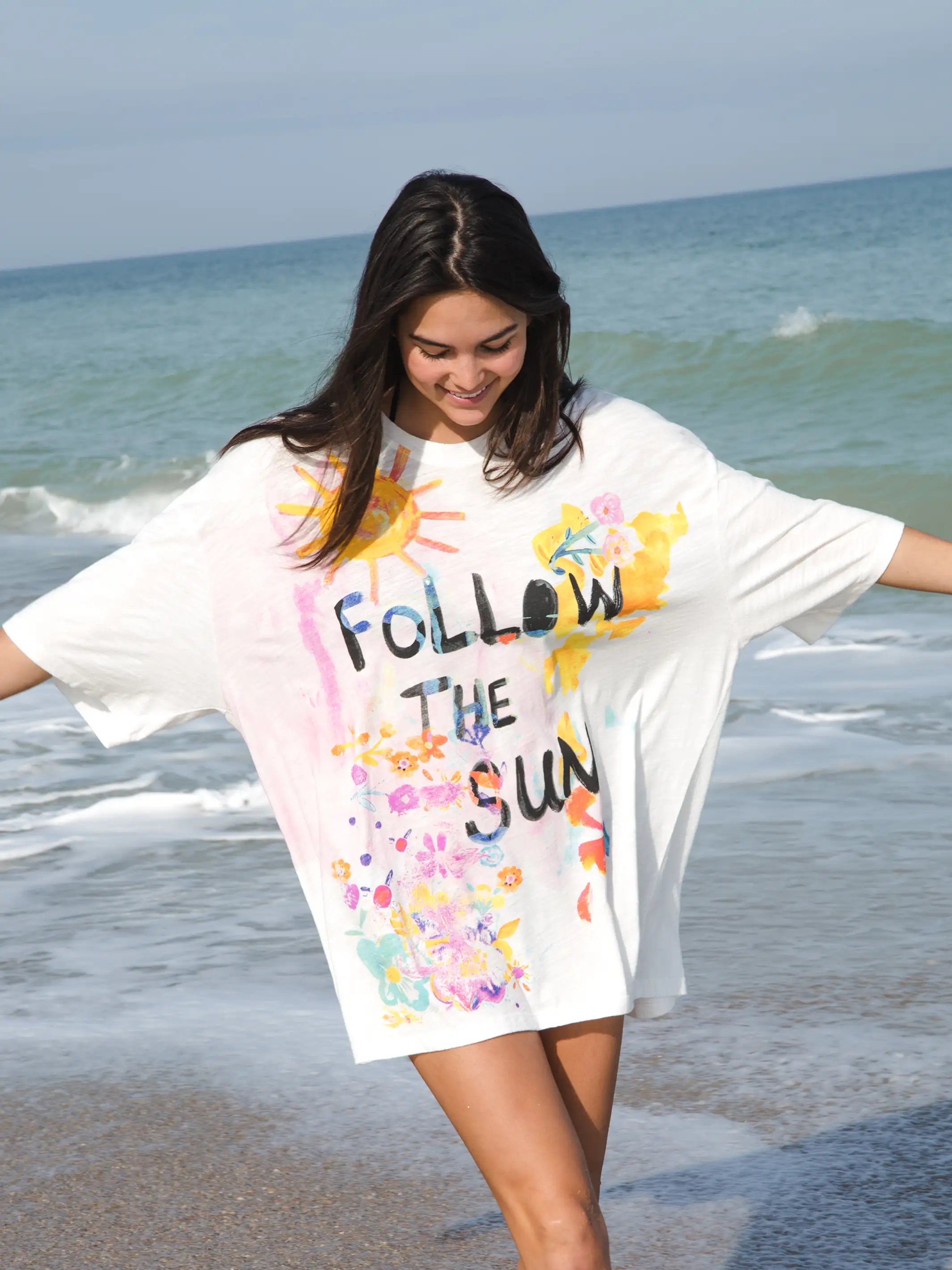 Life Is A Canvas Tee - Follow The Sun White