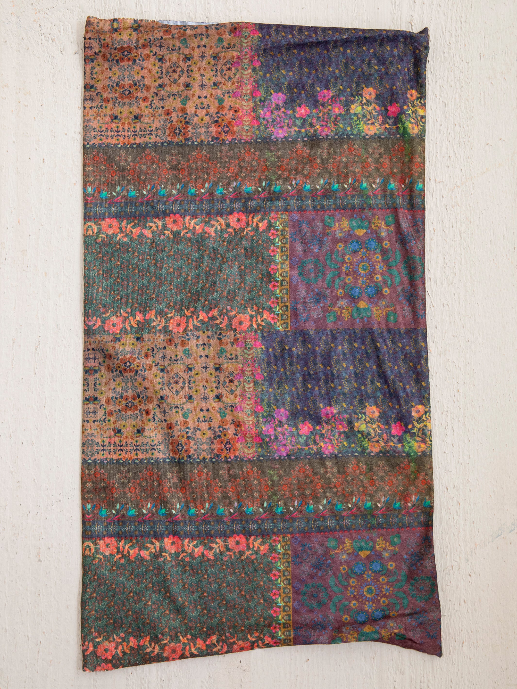Full Boho Bandeau Headband - Dark Patchwork