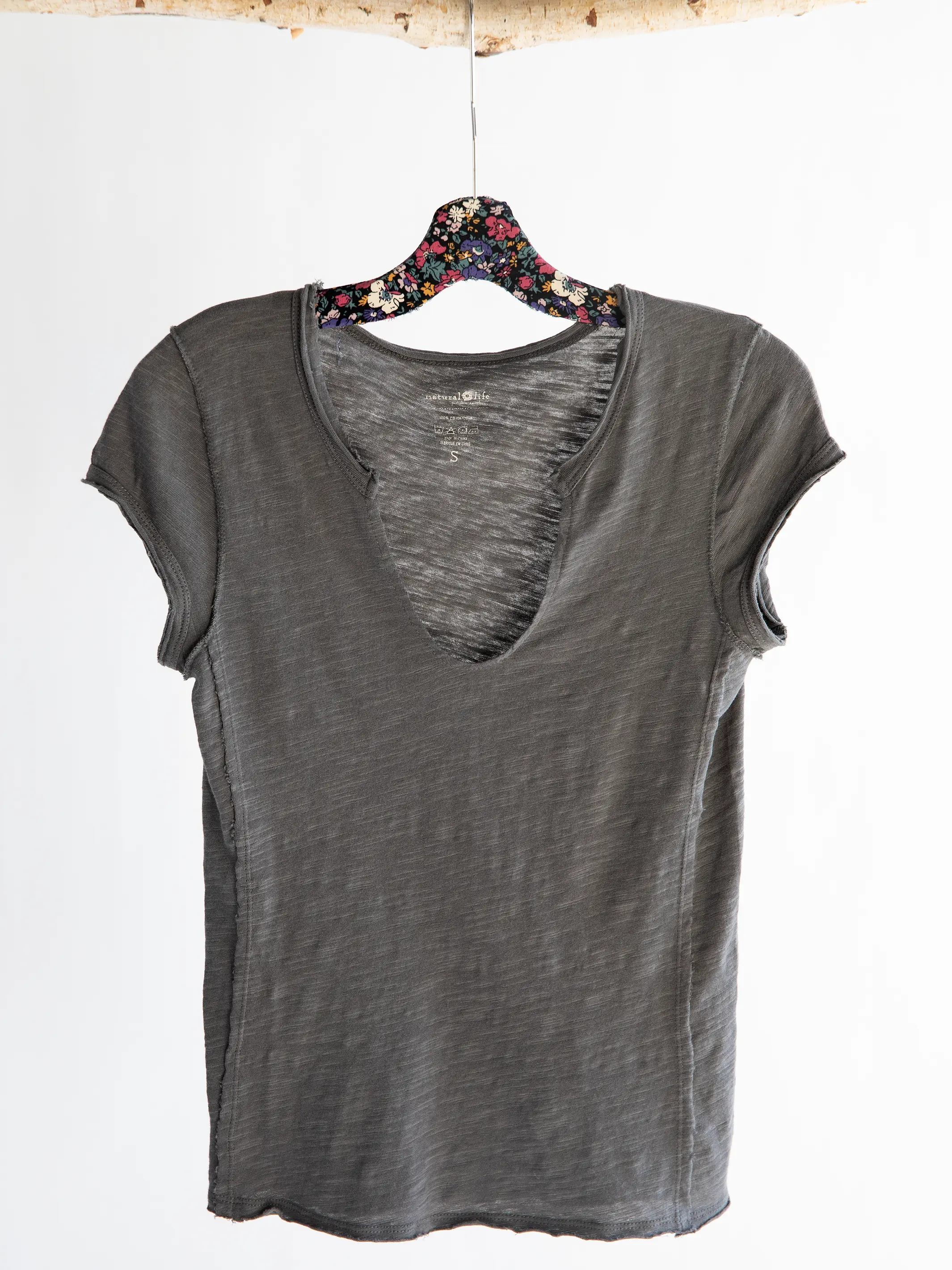 Molly Knit Tee Shirt - Charcoal
