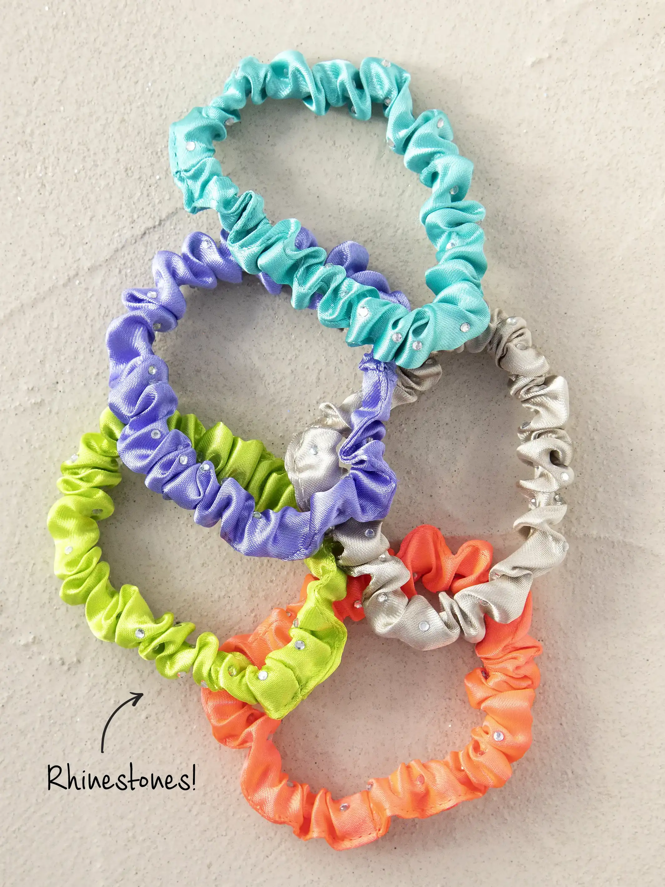 Skinny Scrunchie Set - Hot Pink