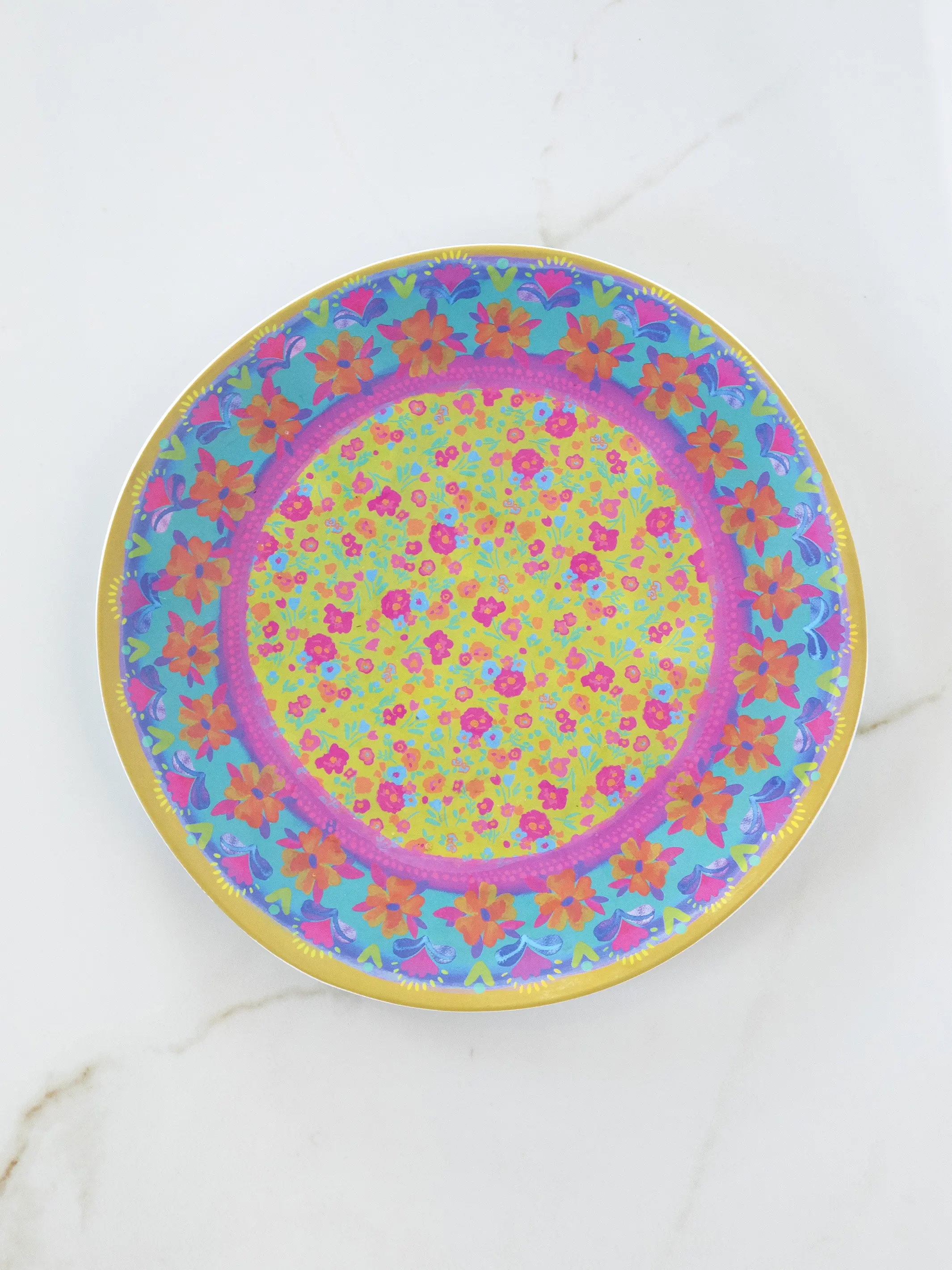 Mix & Match Melamine Salad Plate - Lime Green