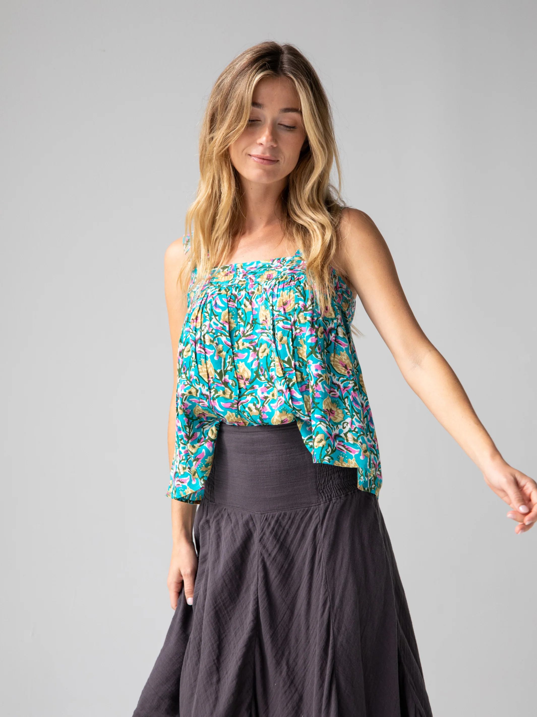 Feelin' Alive Convertible Midi Skirt - Charcoal
