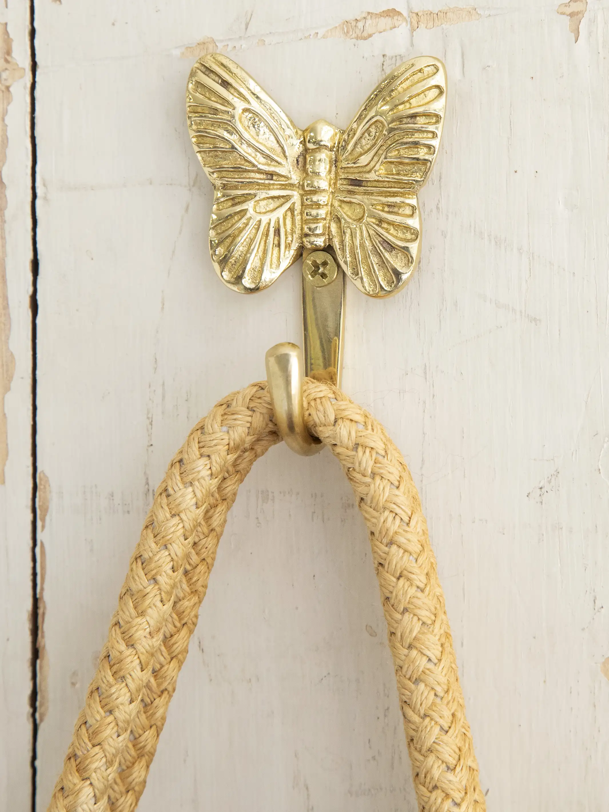 Brass Wall Hook - Butterfly