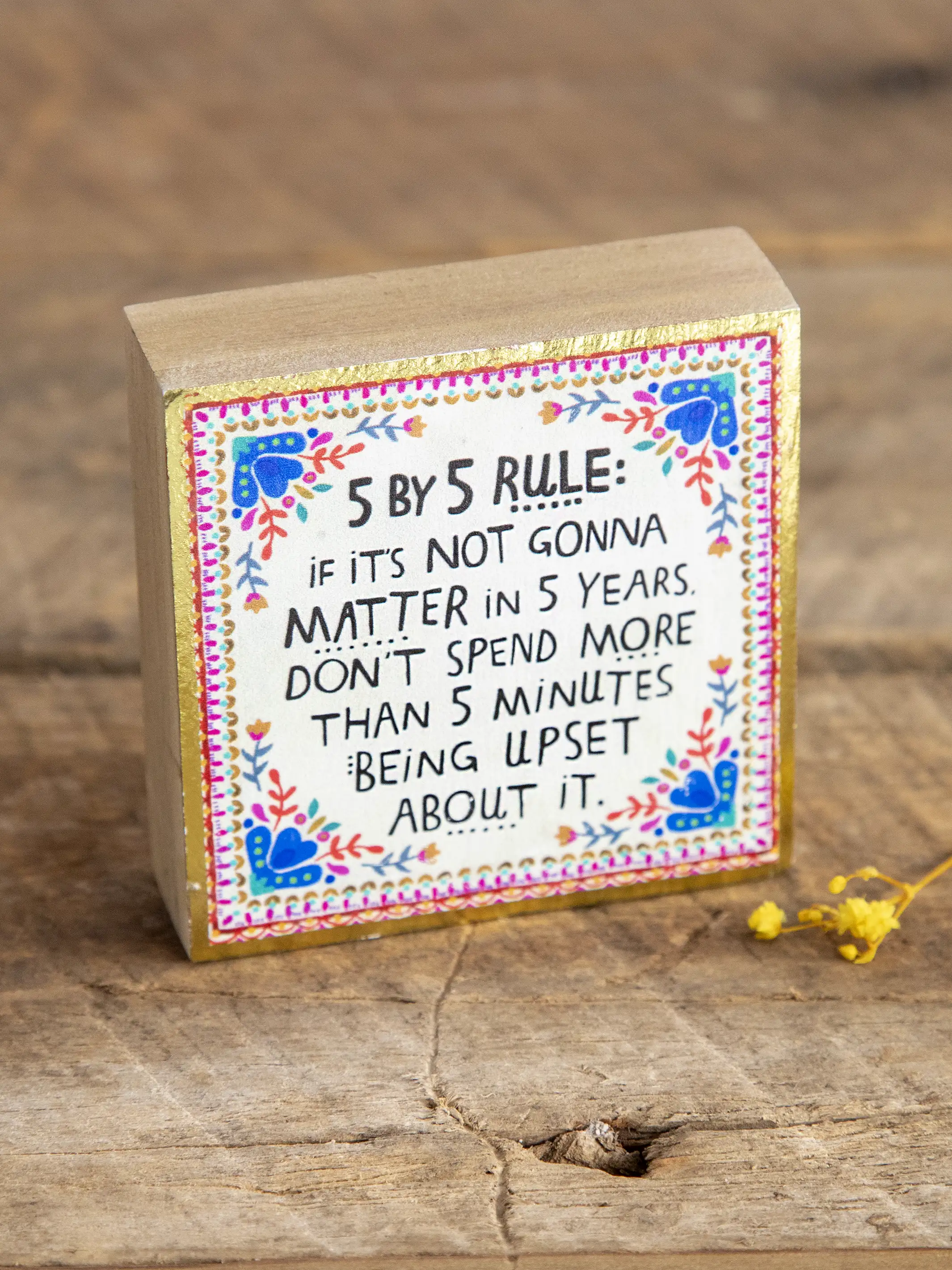 Tiny Block Keepsake - 5 By 5 Rule