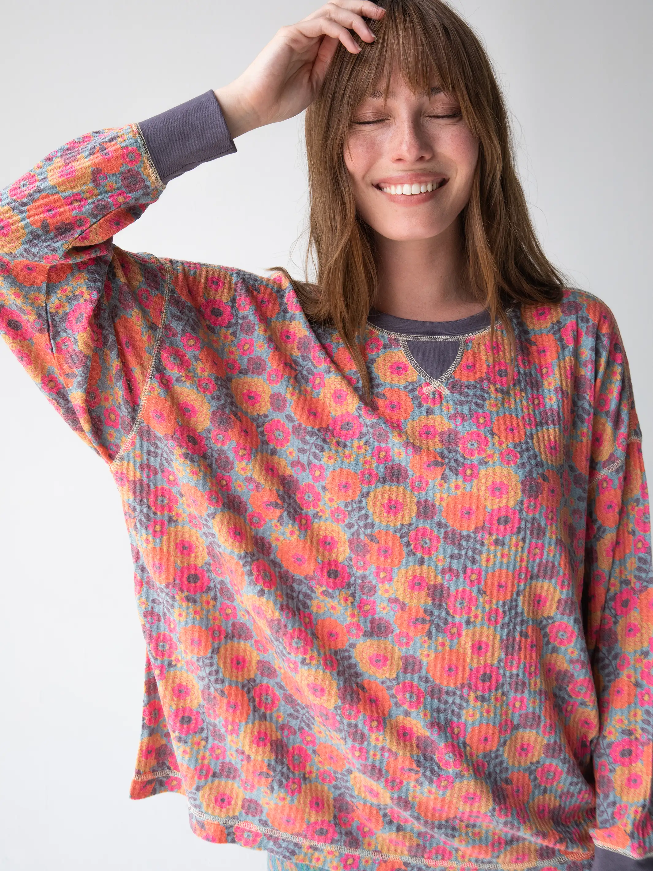 Mix & Match Thermal Pajama Top - Pink