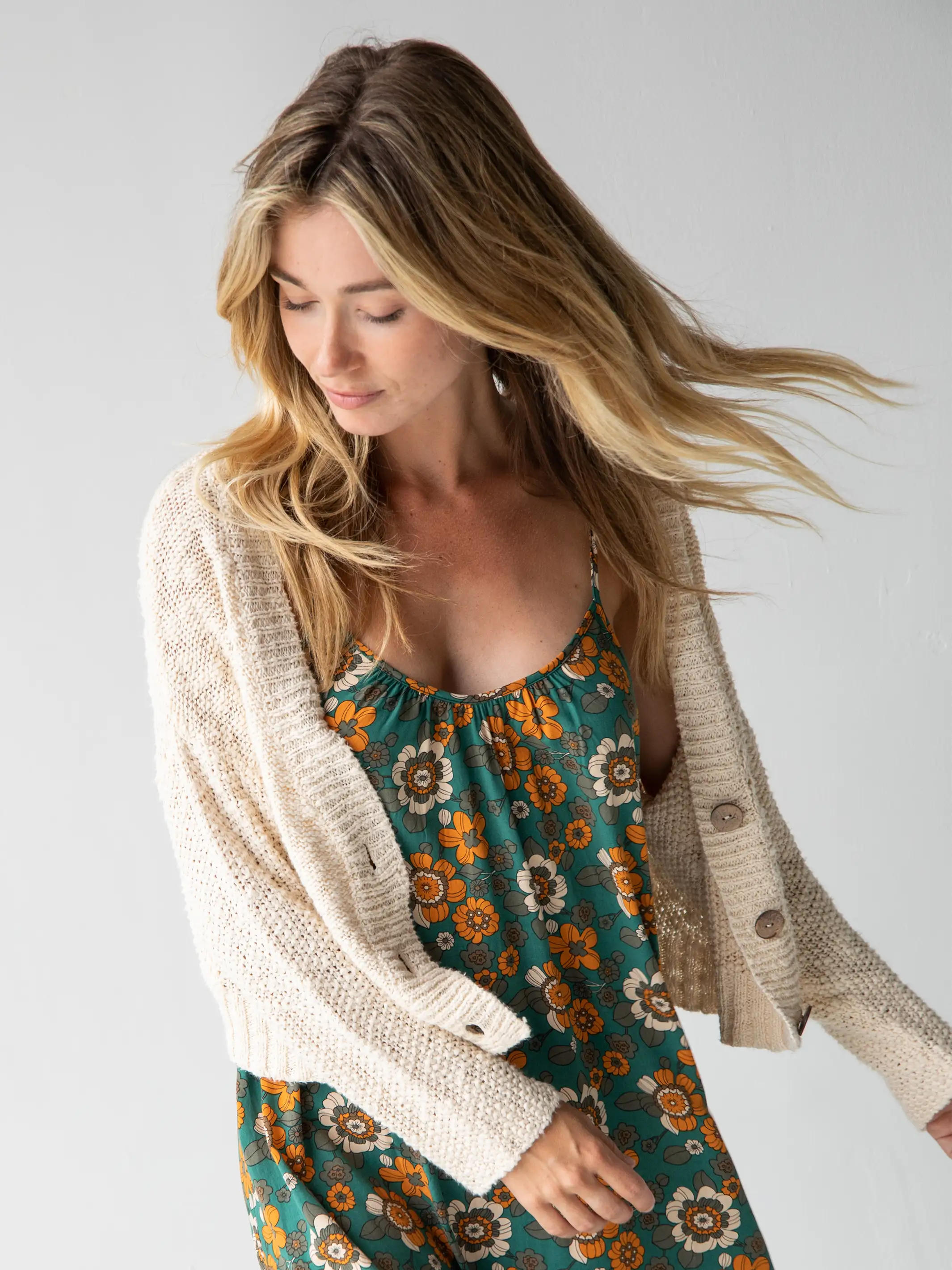 Cable Knit Cardigan - Cream