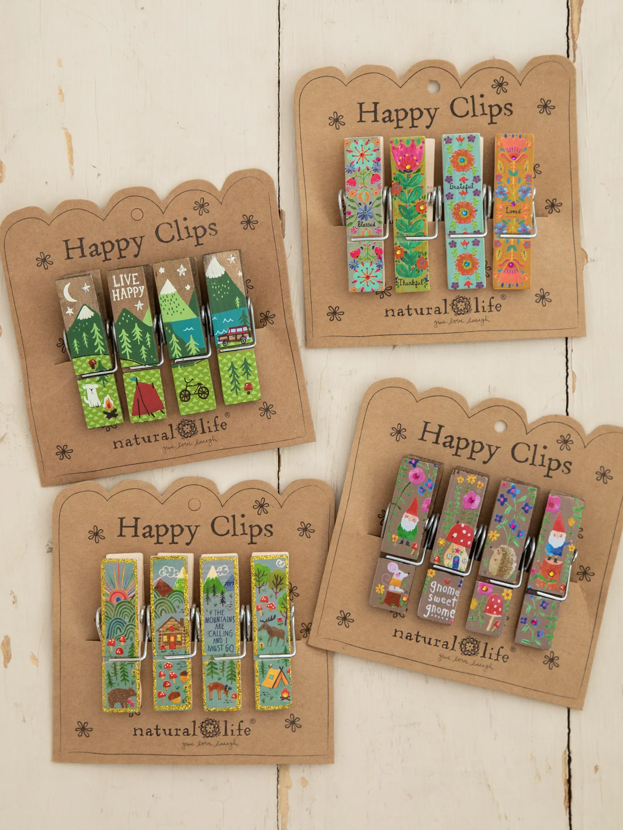 Bag Clips, Set of 4 - Thankful Blessed