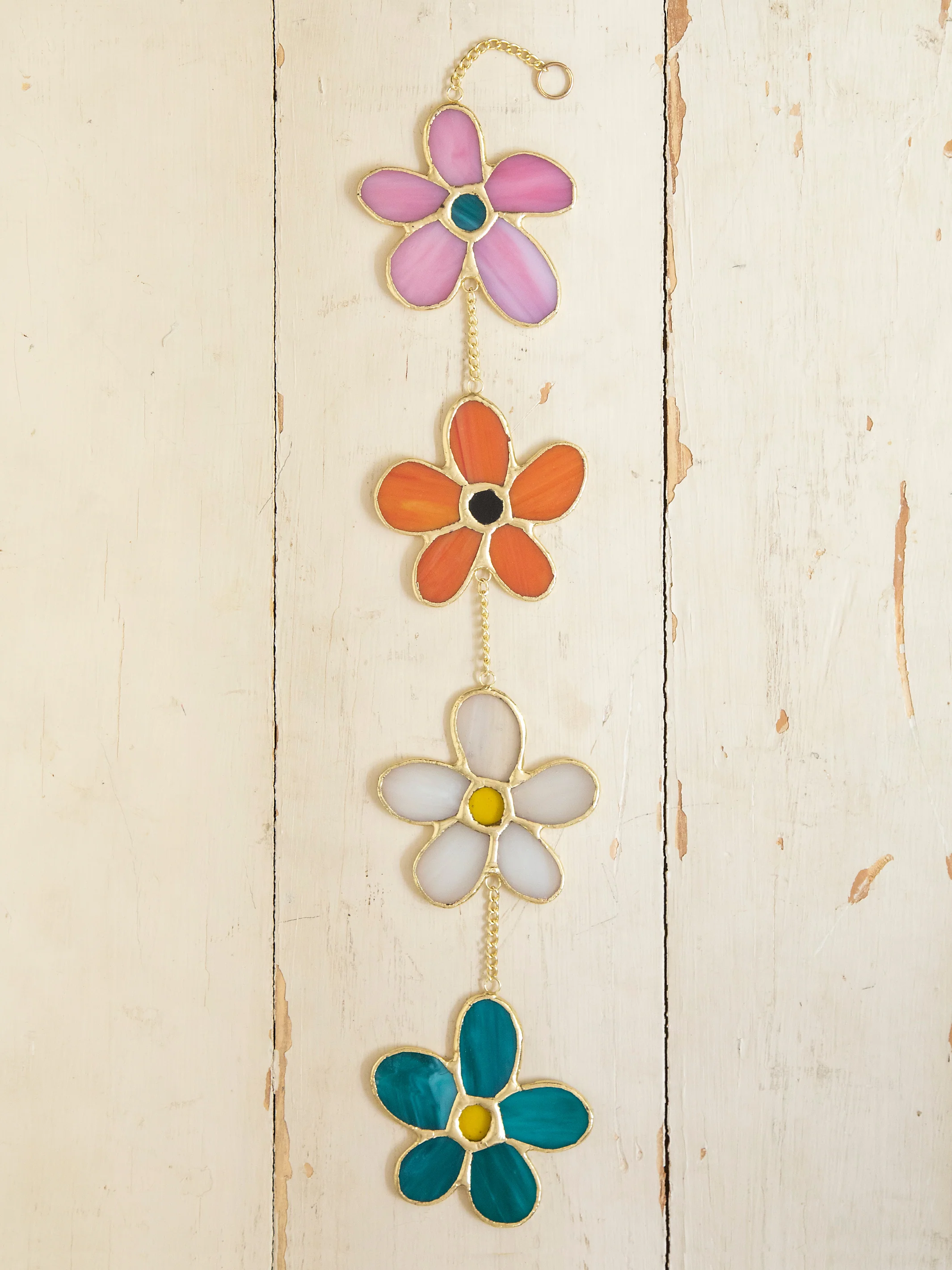 Stained Glass Mobile - Daisies