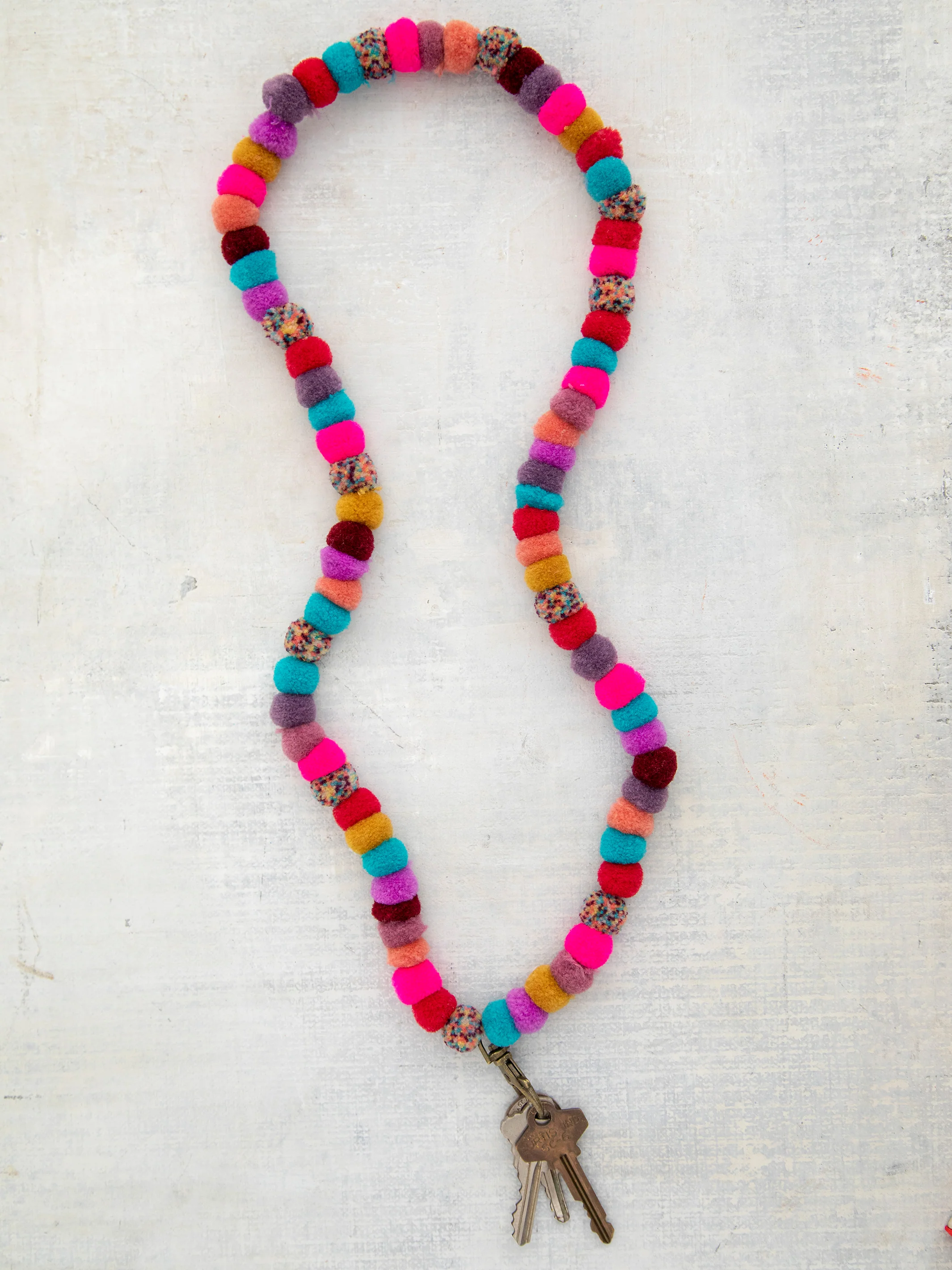 Pom Pom Lanyard - Multi