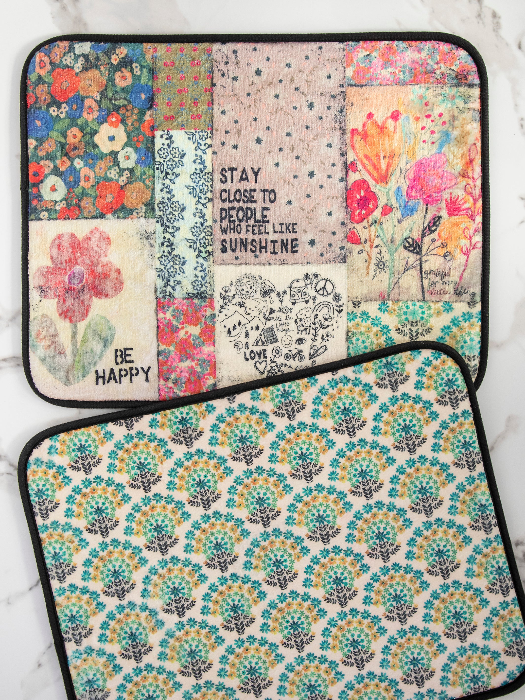 Reversible Dish Drying Mat - Patchwork