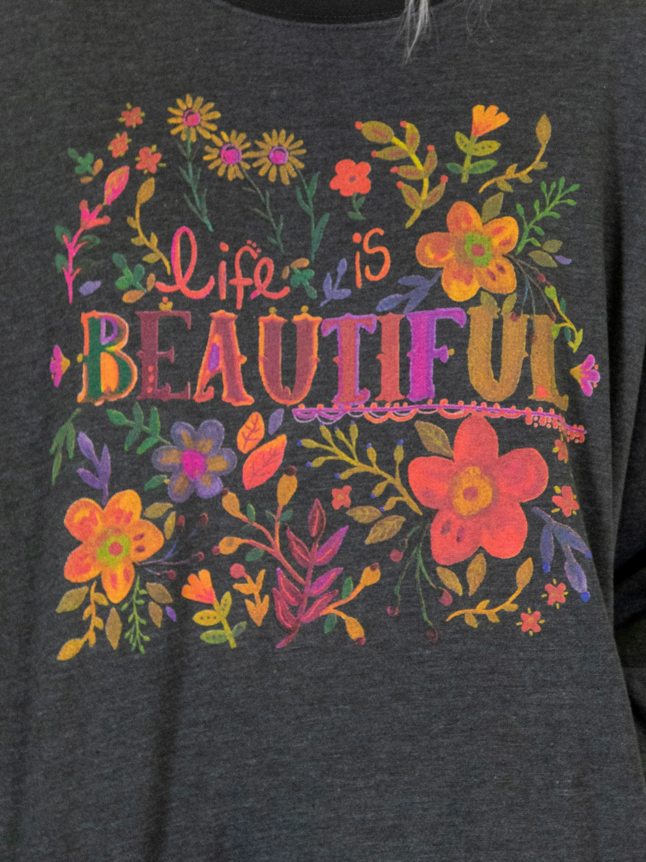 Comfy Pocket Sweatshirt - Life Is Beautiful