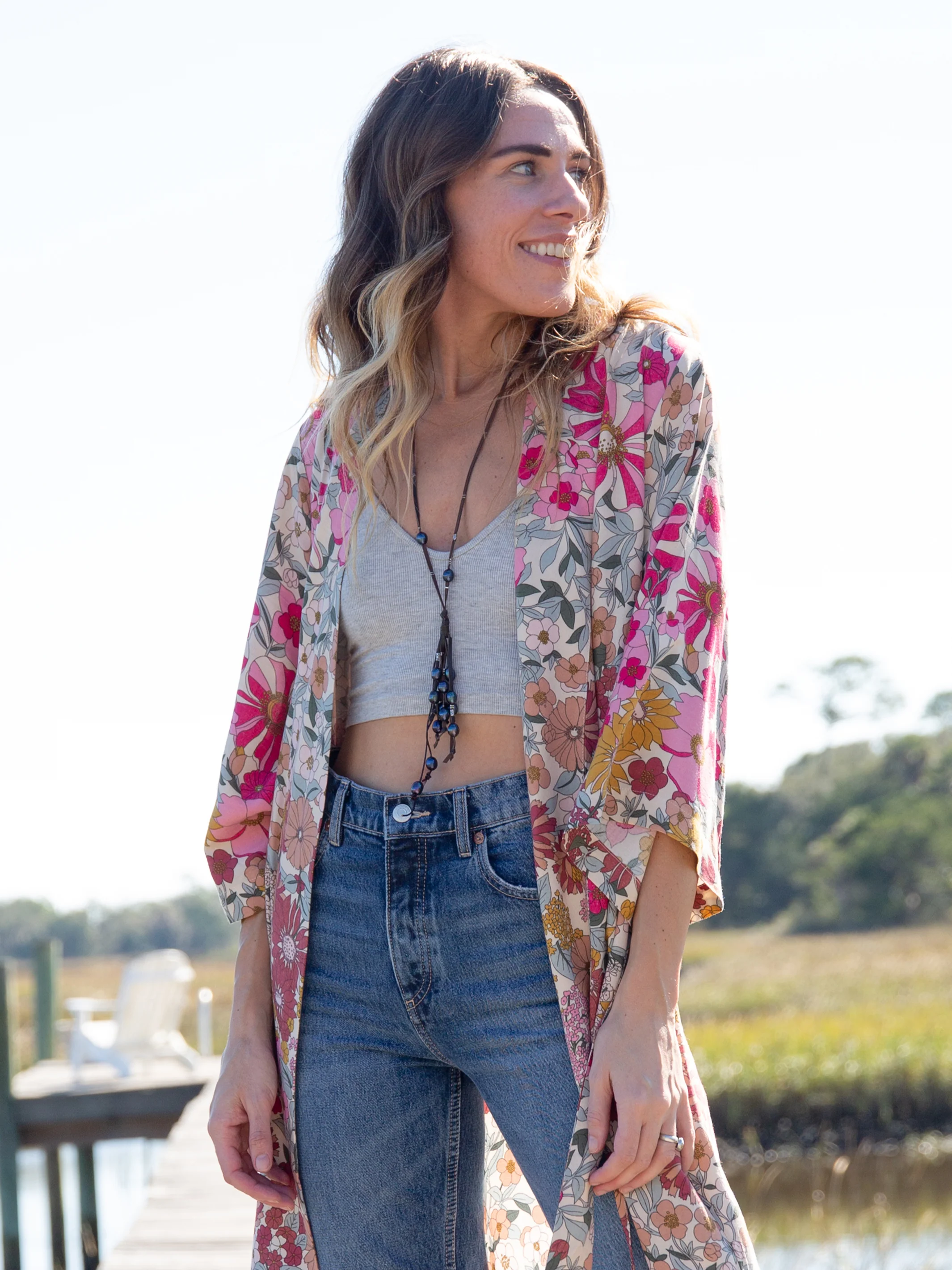 Leather & Black Pearl Boho Necklace
