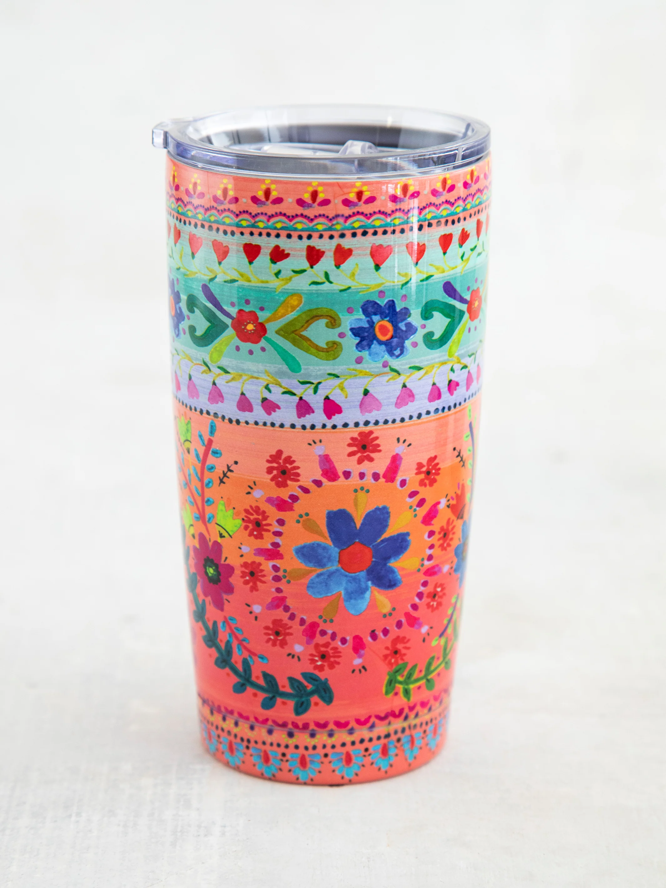 Stainless Steel Tumbler - Border Print