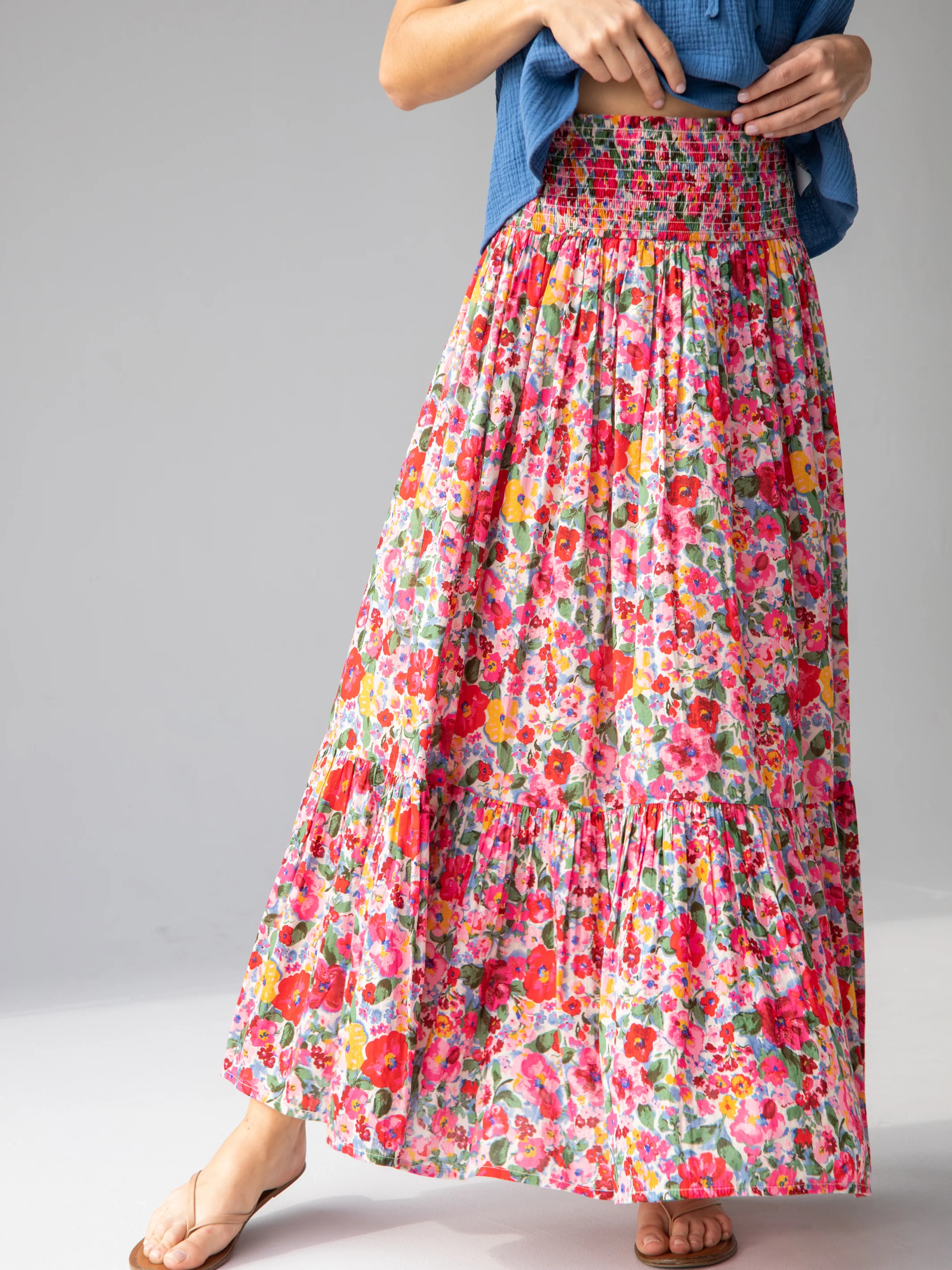 Flora Convertible Skirt - Bright Pink Floral