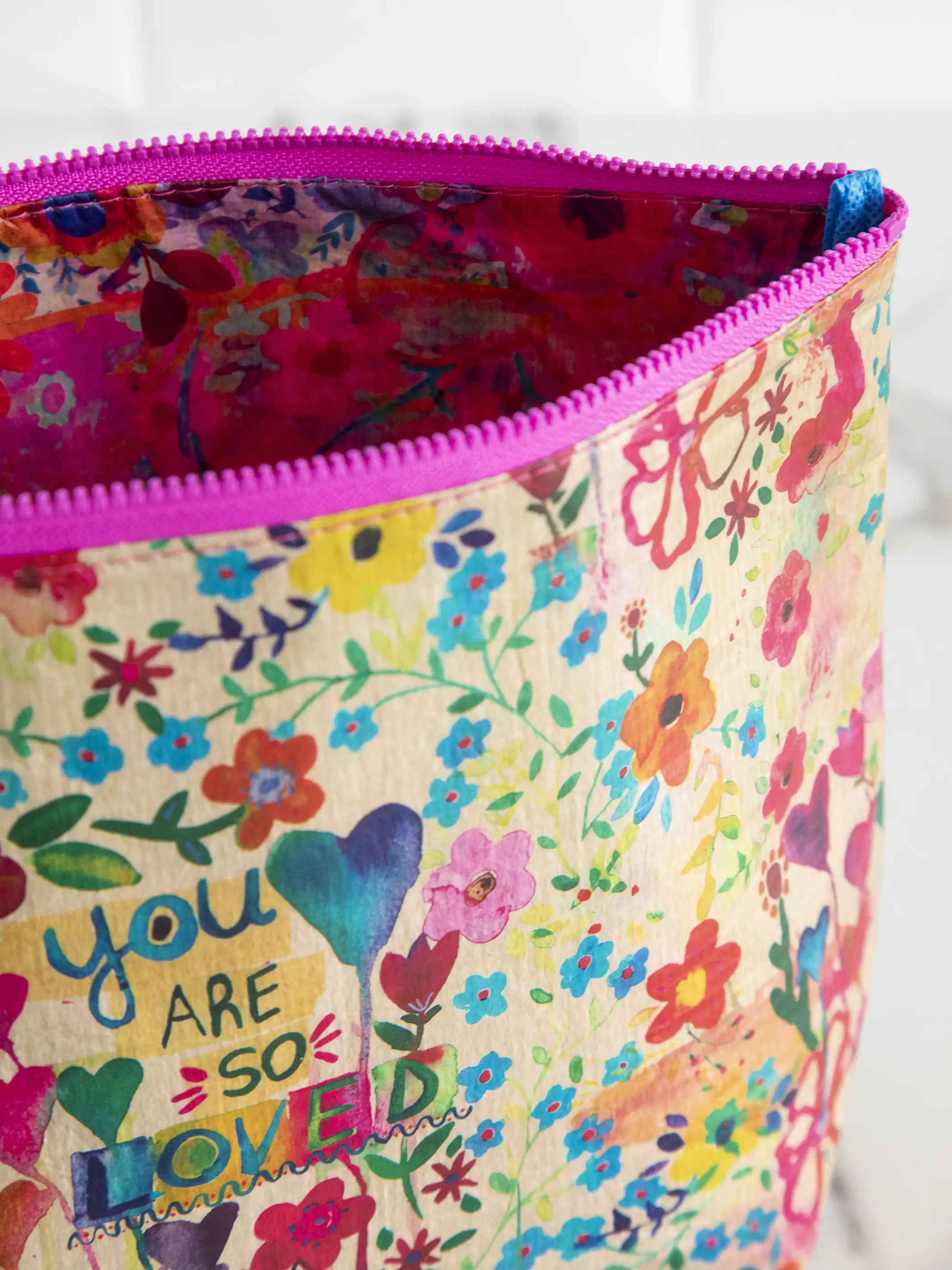 Recycled Zipper Pouch - You Are So Loved