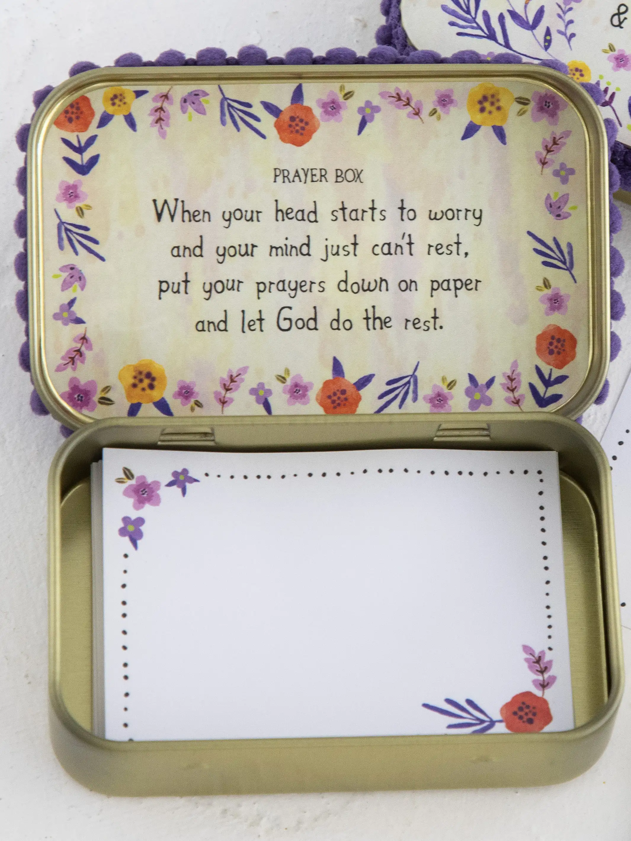 Tin Prayer Box - She Took A Deep Breath