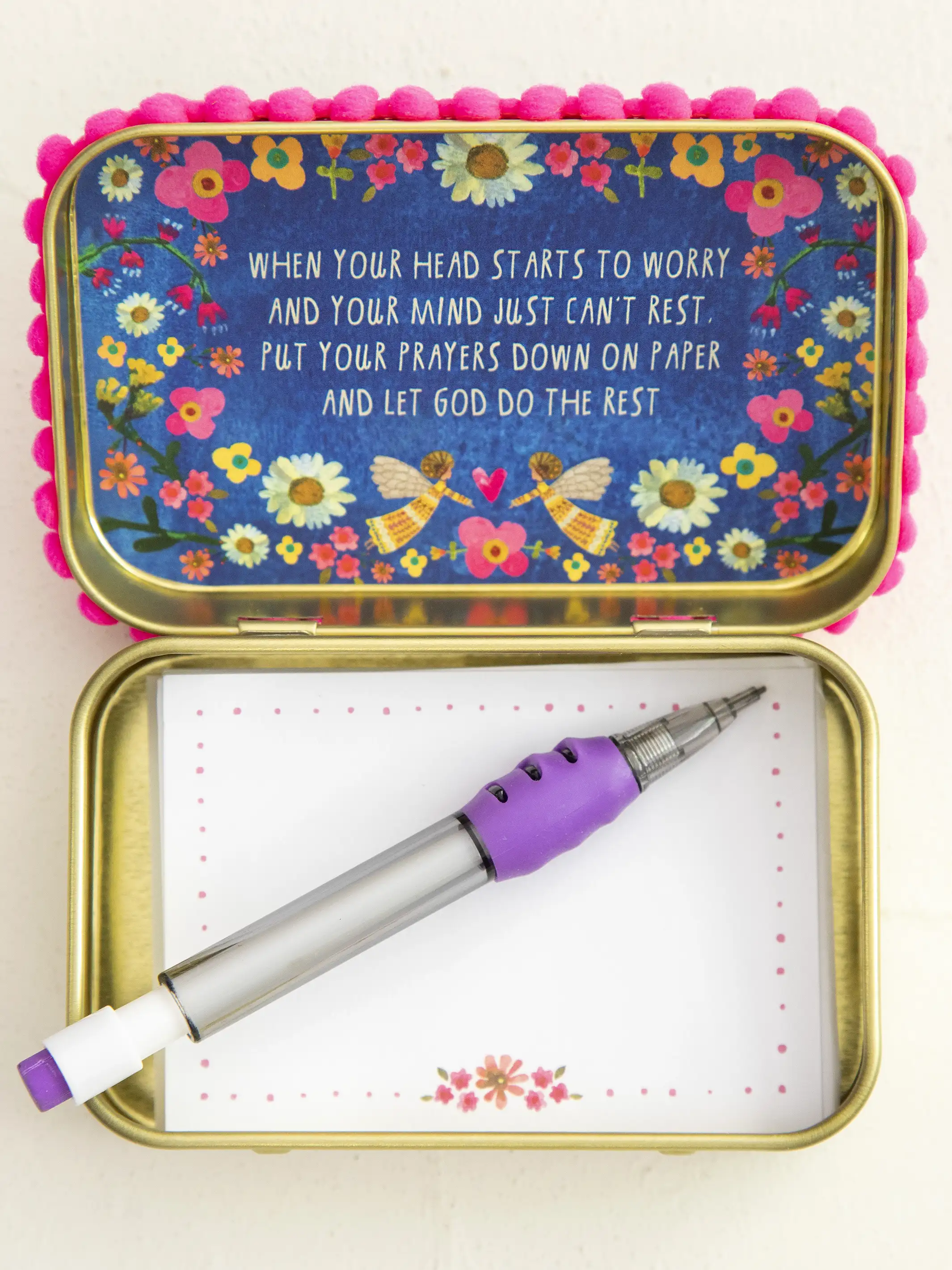 Tin Prayer Box - Denim