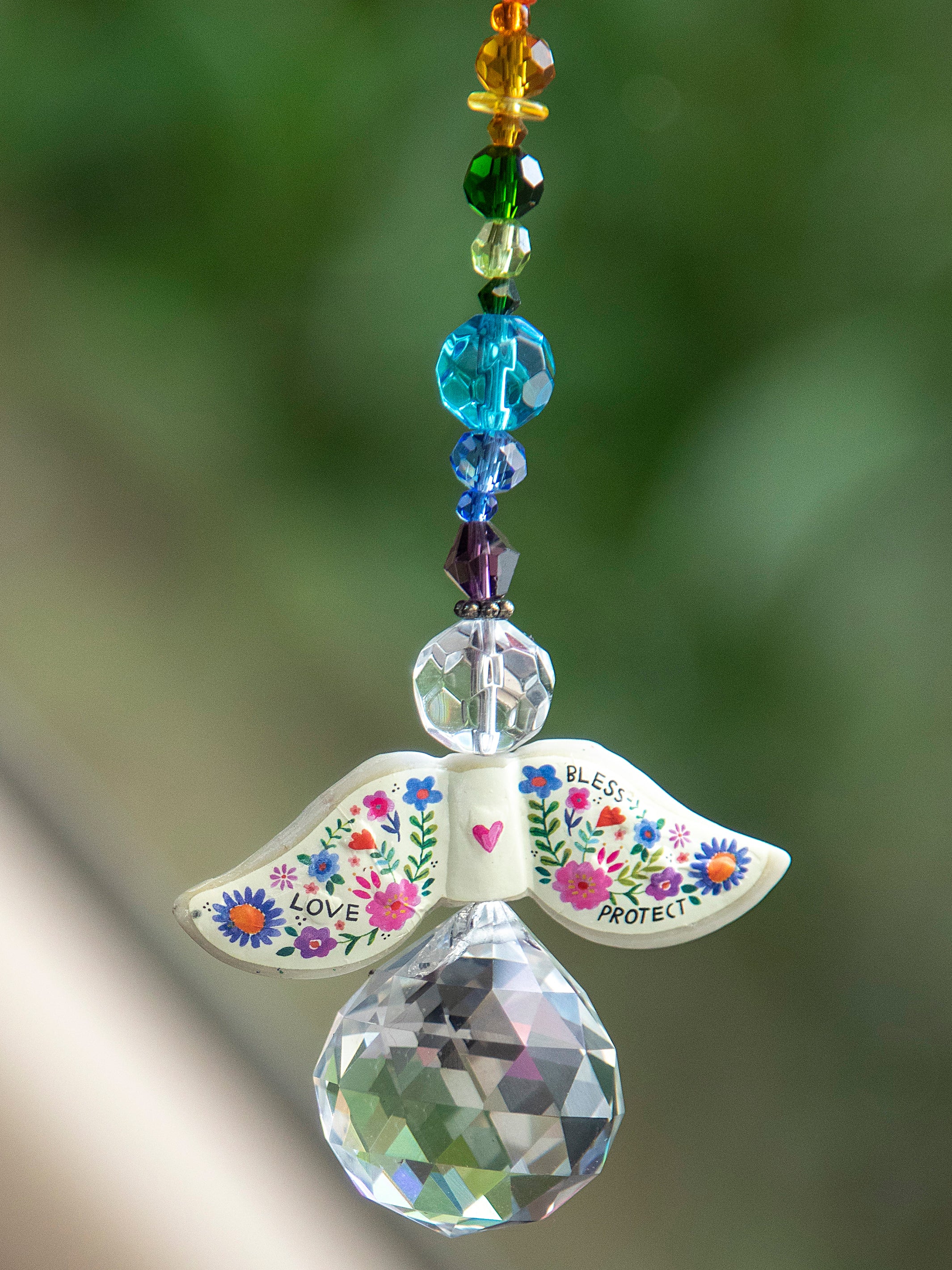 Sun Catcher Car Charm - Angel Rainbow