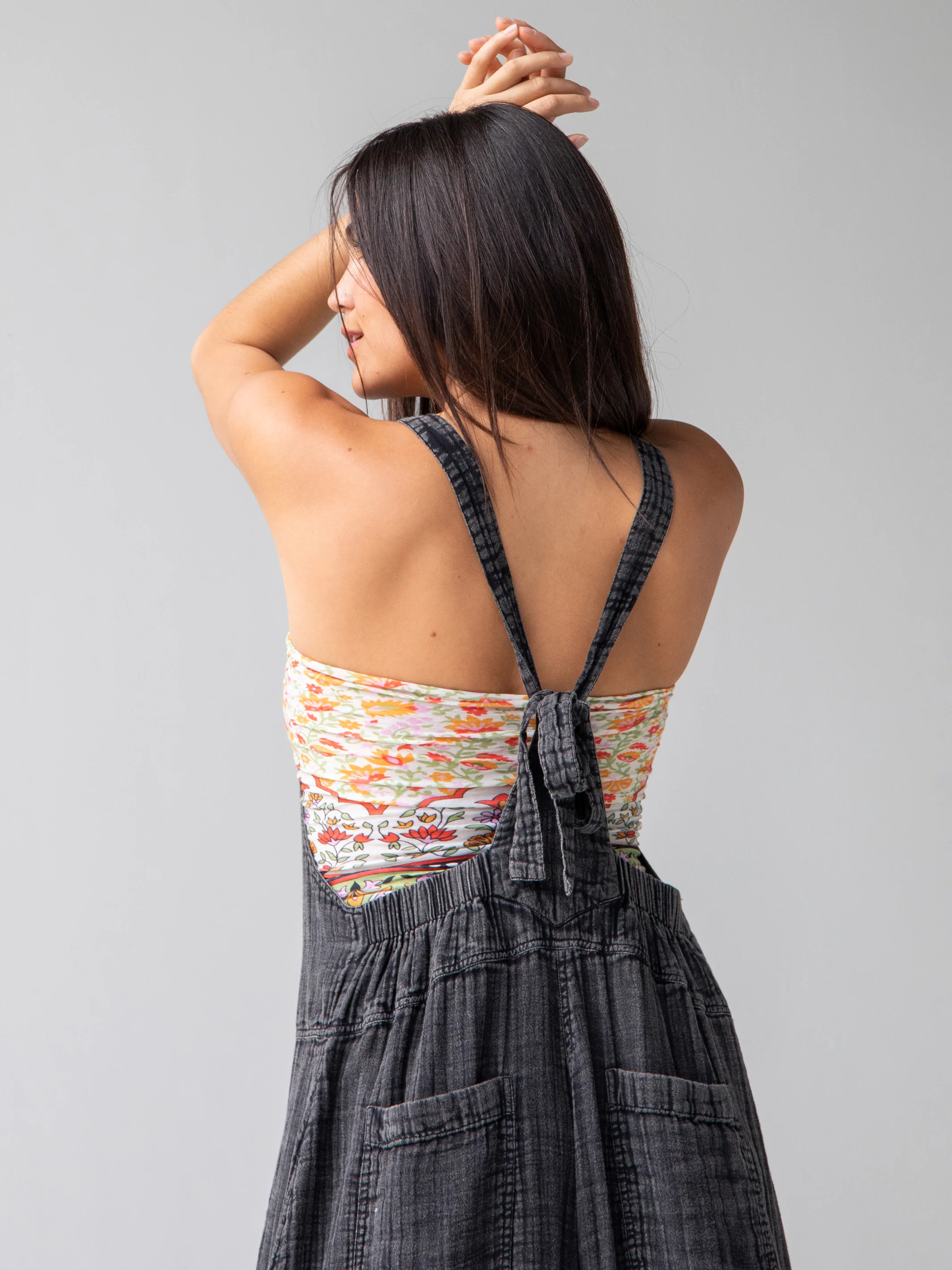 Gauze Dakota Tie Overall - Washed Black
