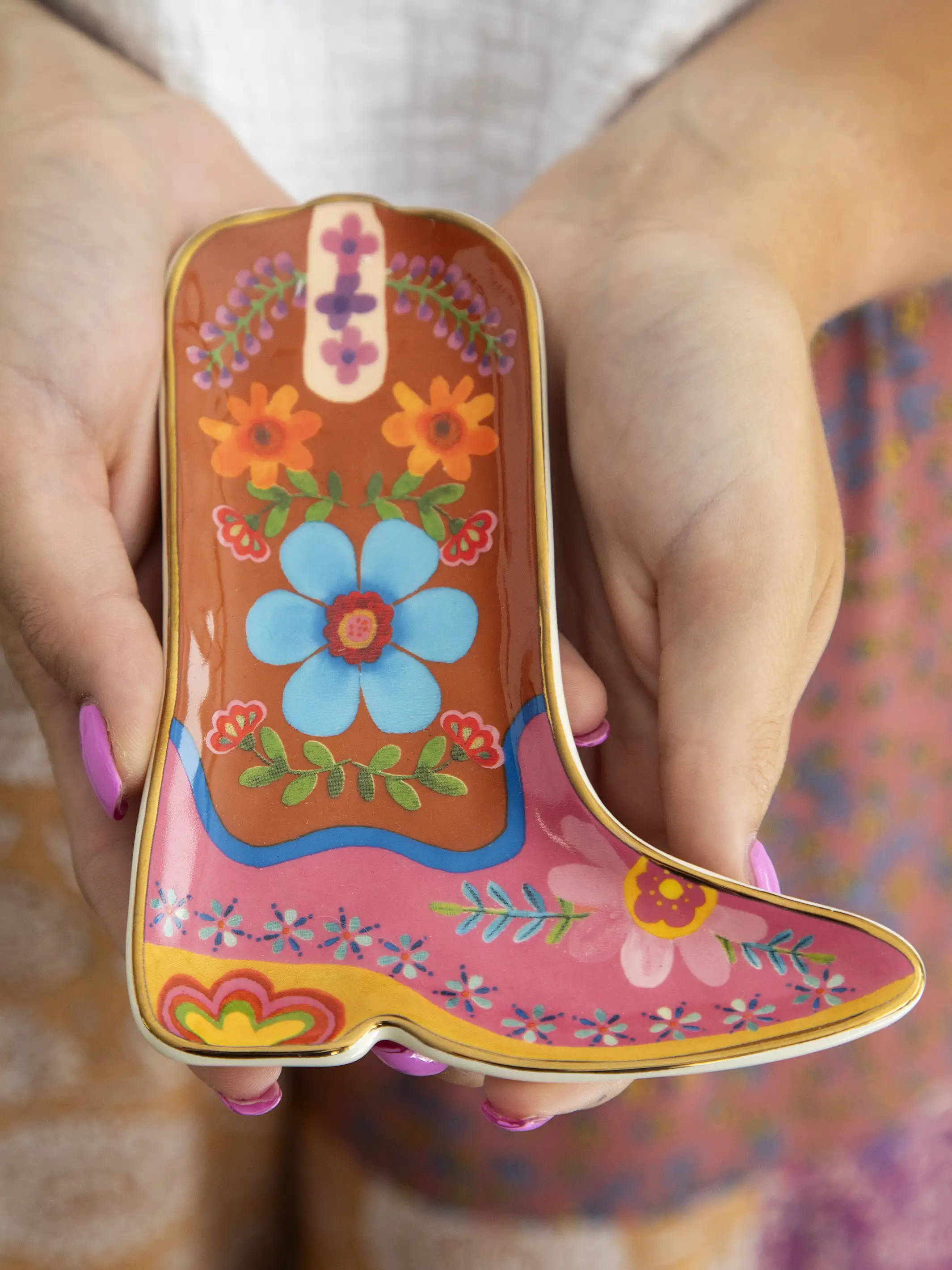 Shaped Ceramic Trinket Dish - Boot