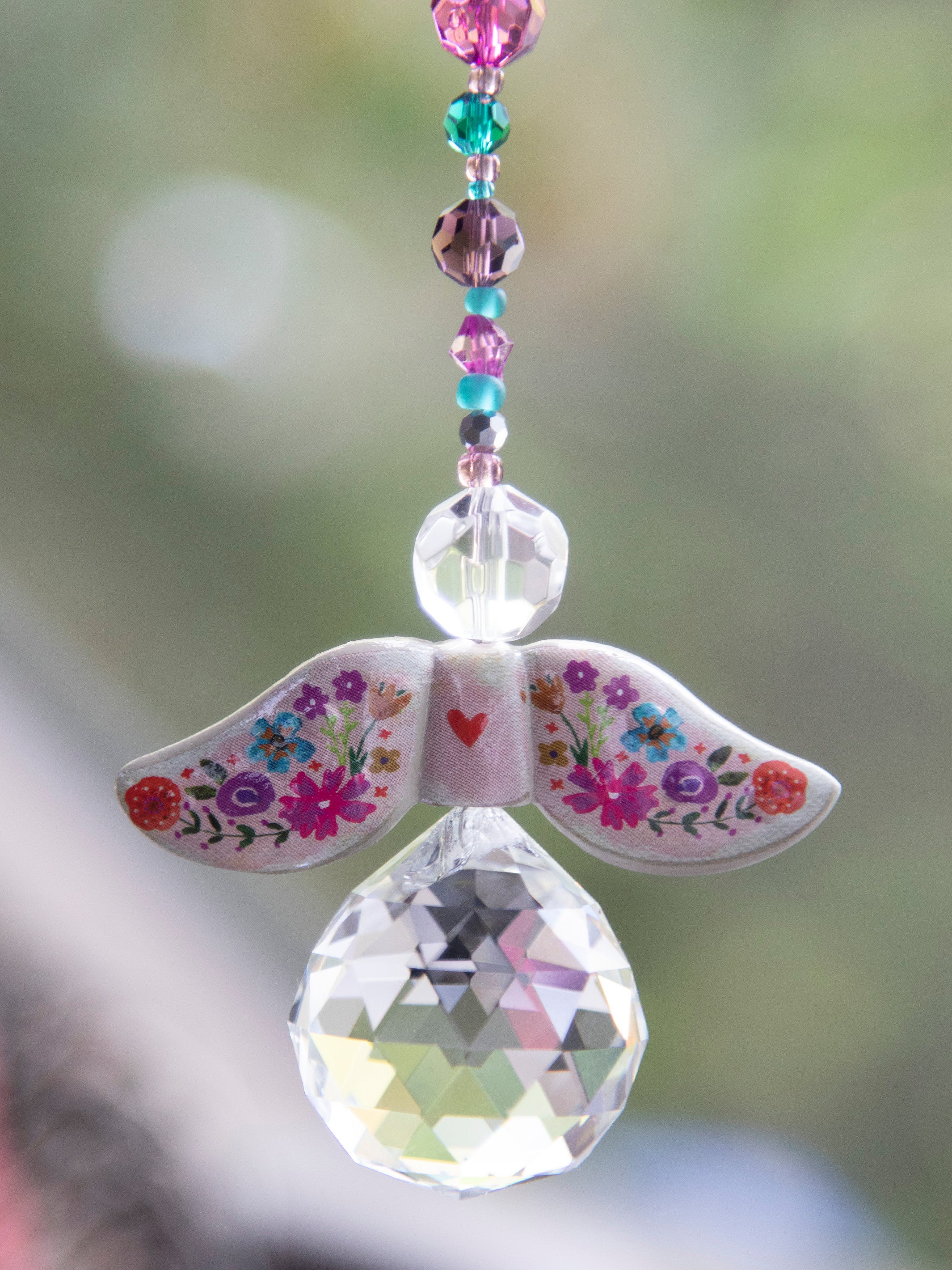 Sun Catcher Car Charm - Angel Multicolor