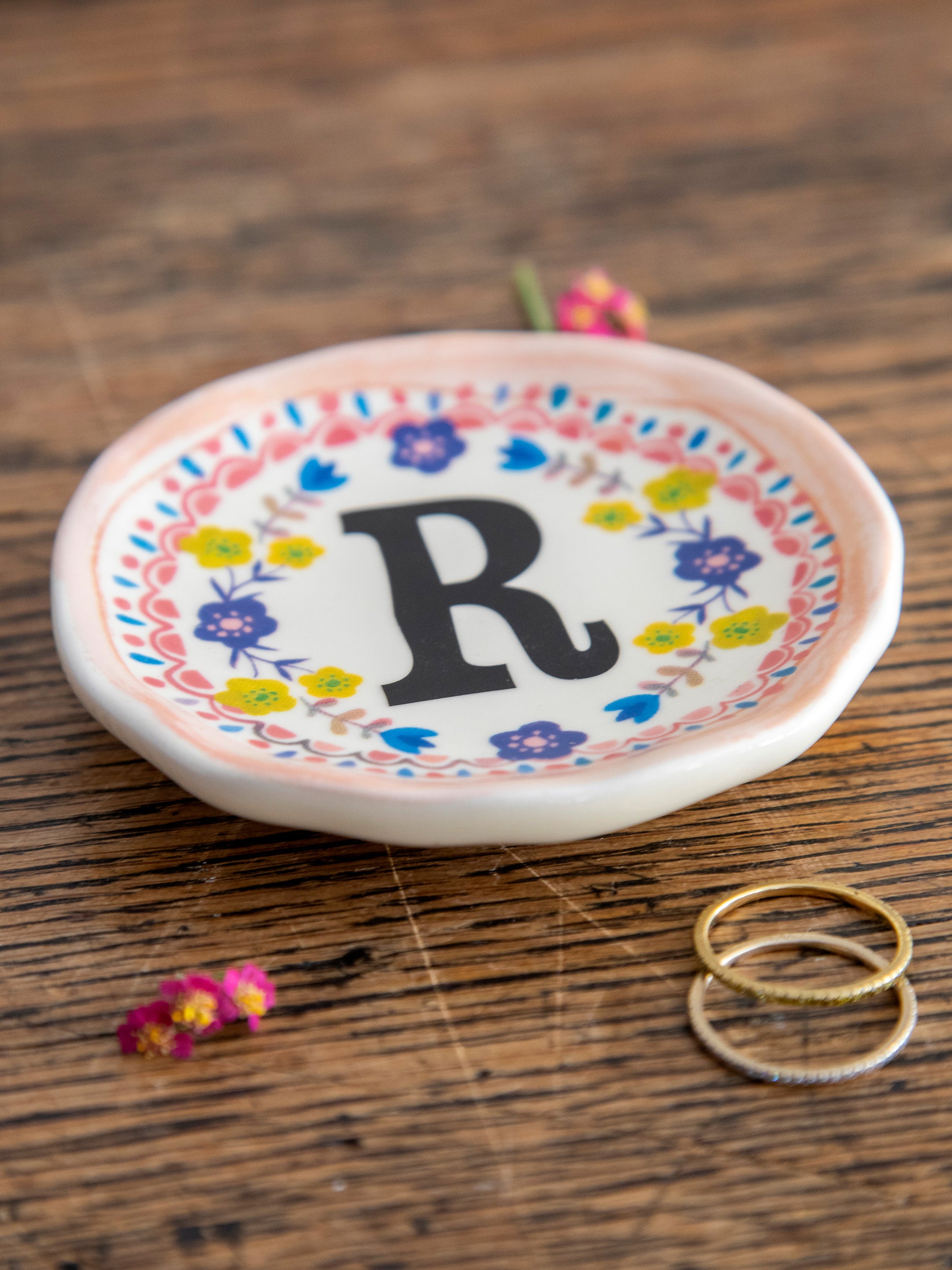 Initial Trinket Dish - R