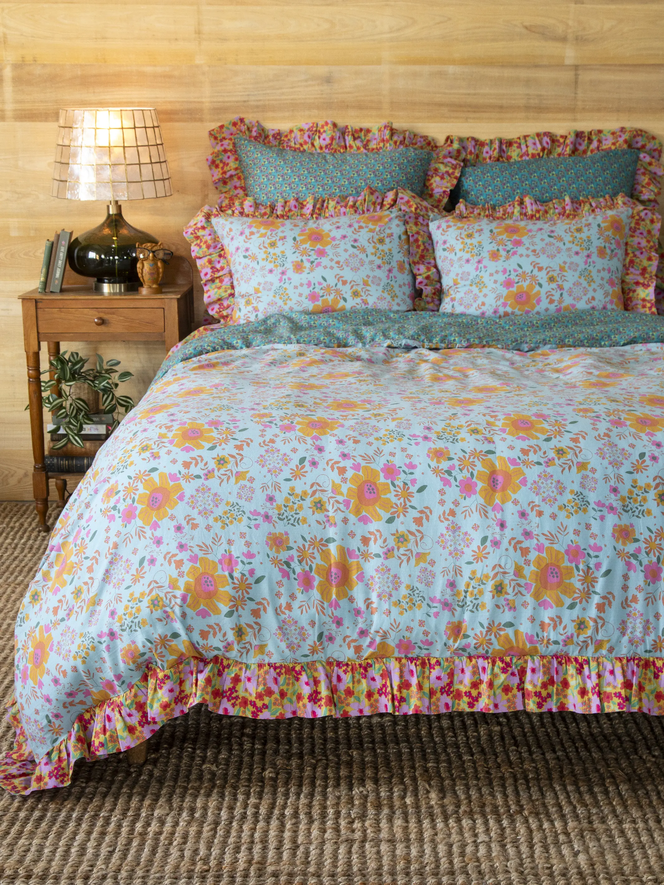 Ruffle Reversible Duvet Cover - Lula