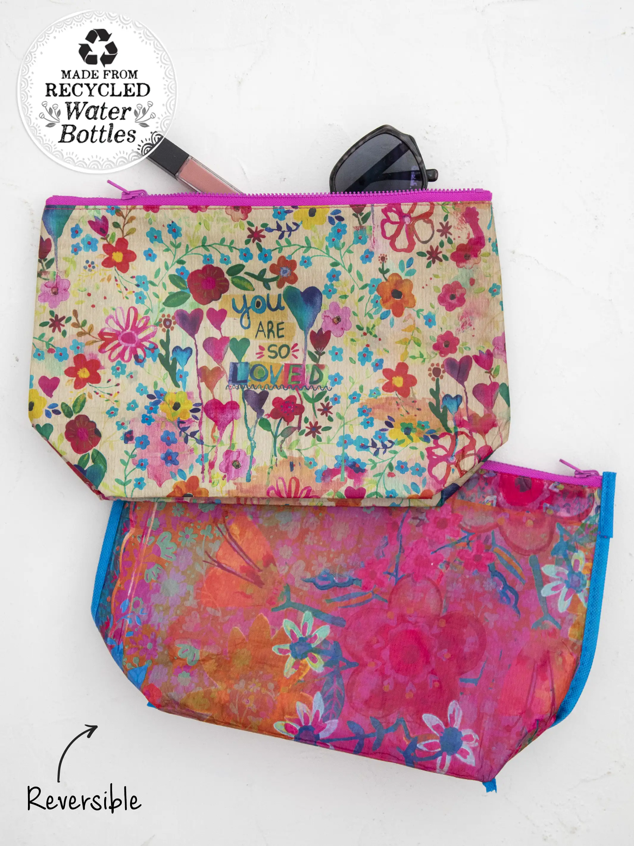 Recycled Zipper Pouch - You Are So Loved
