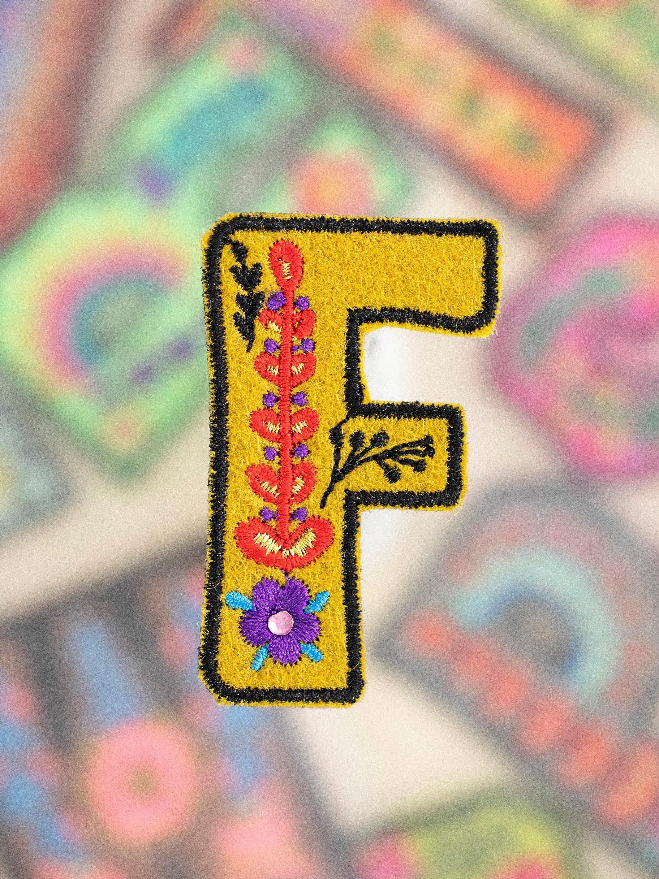 Stick-On Letter Patch - F
