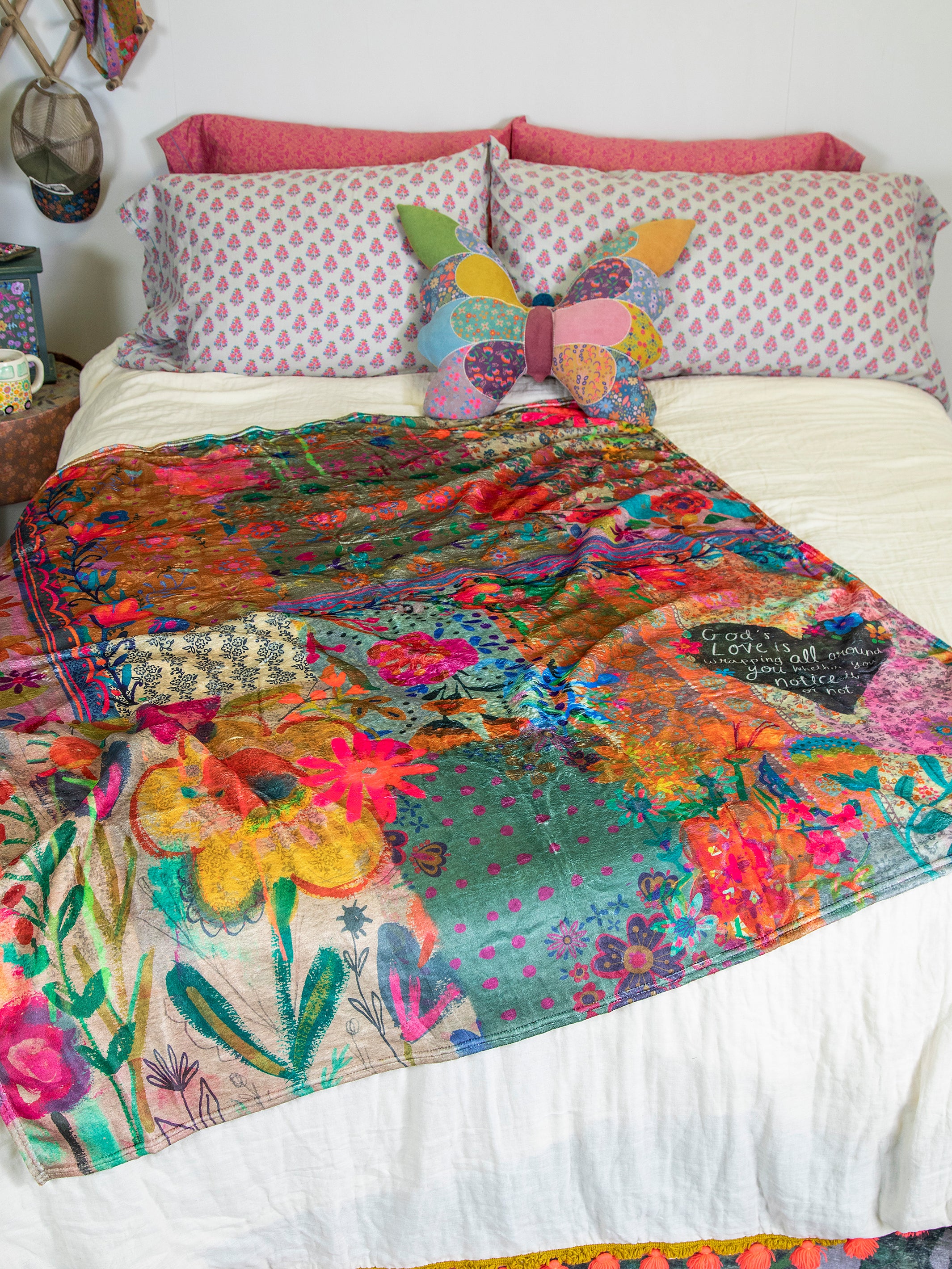 Cozy Throw Blanket - God's Love Patchwork