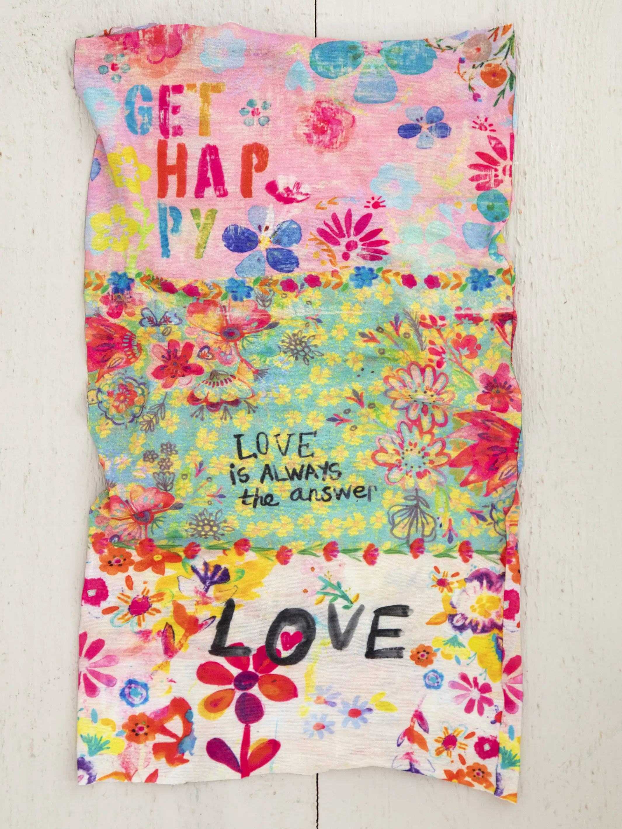 Full Boho Bandeau Headband - Rainbow Love